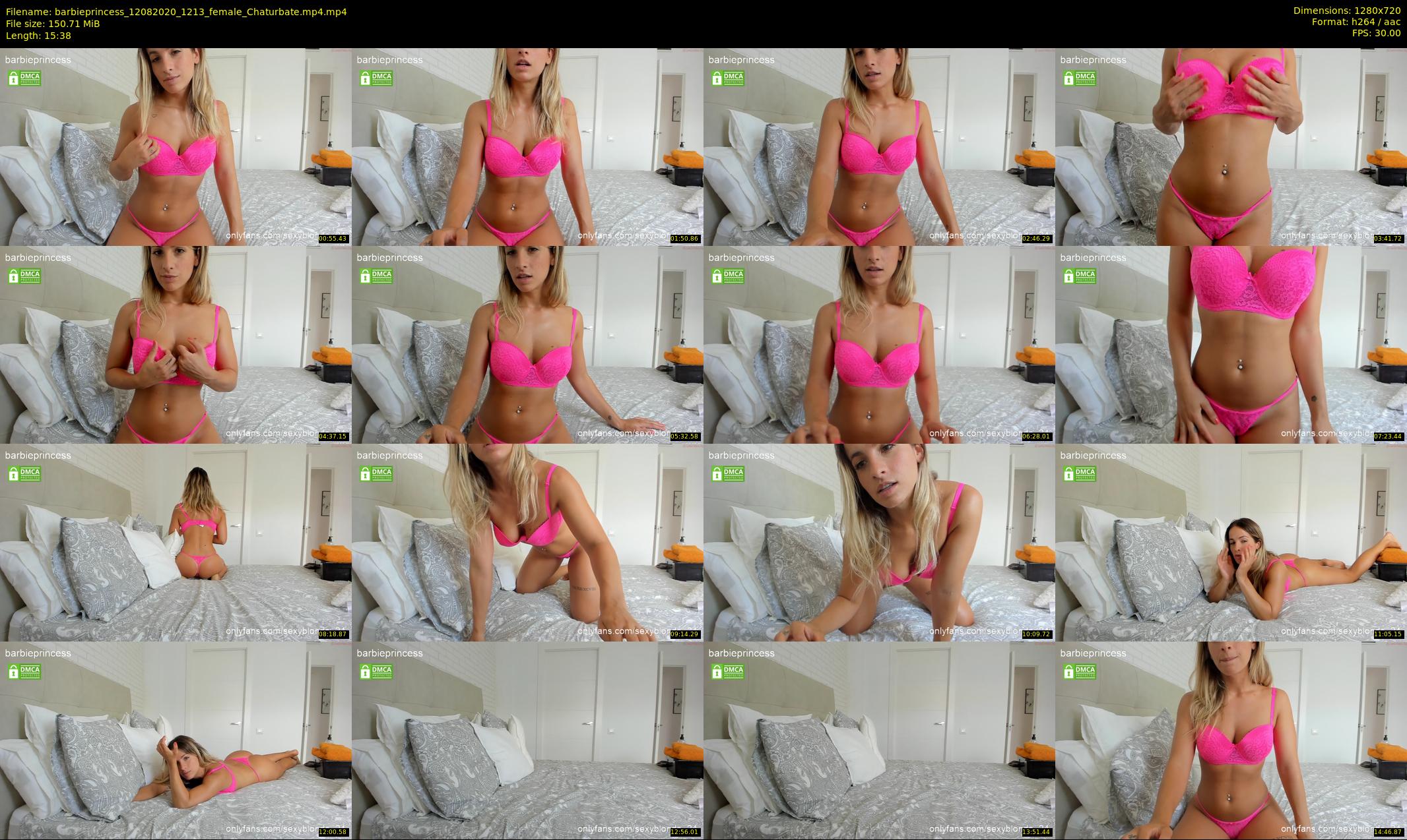 barbieprincess — 16 minute Chaturbate female cam show recording, 720p, Aug 12, 2020