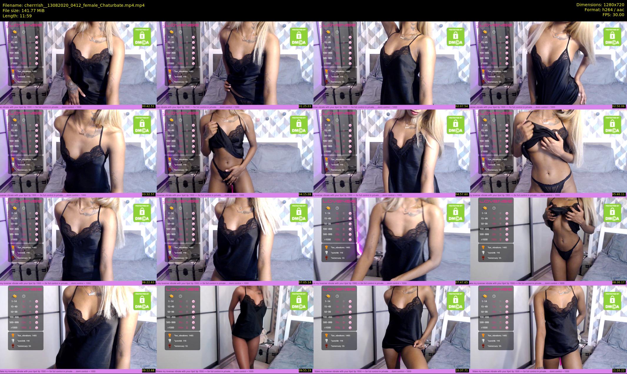 cherrrish_ — 12 minute Chaturbate female cam show recording, 720p, Aug 13, 2020