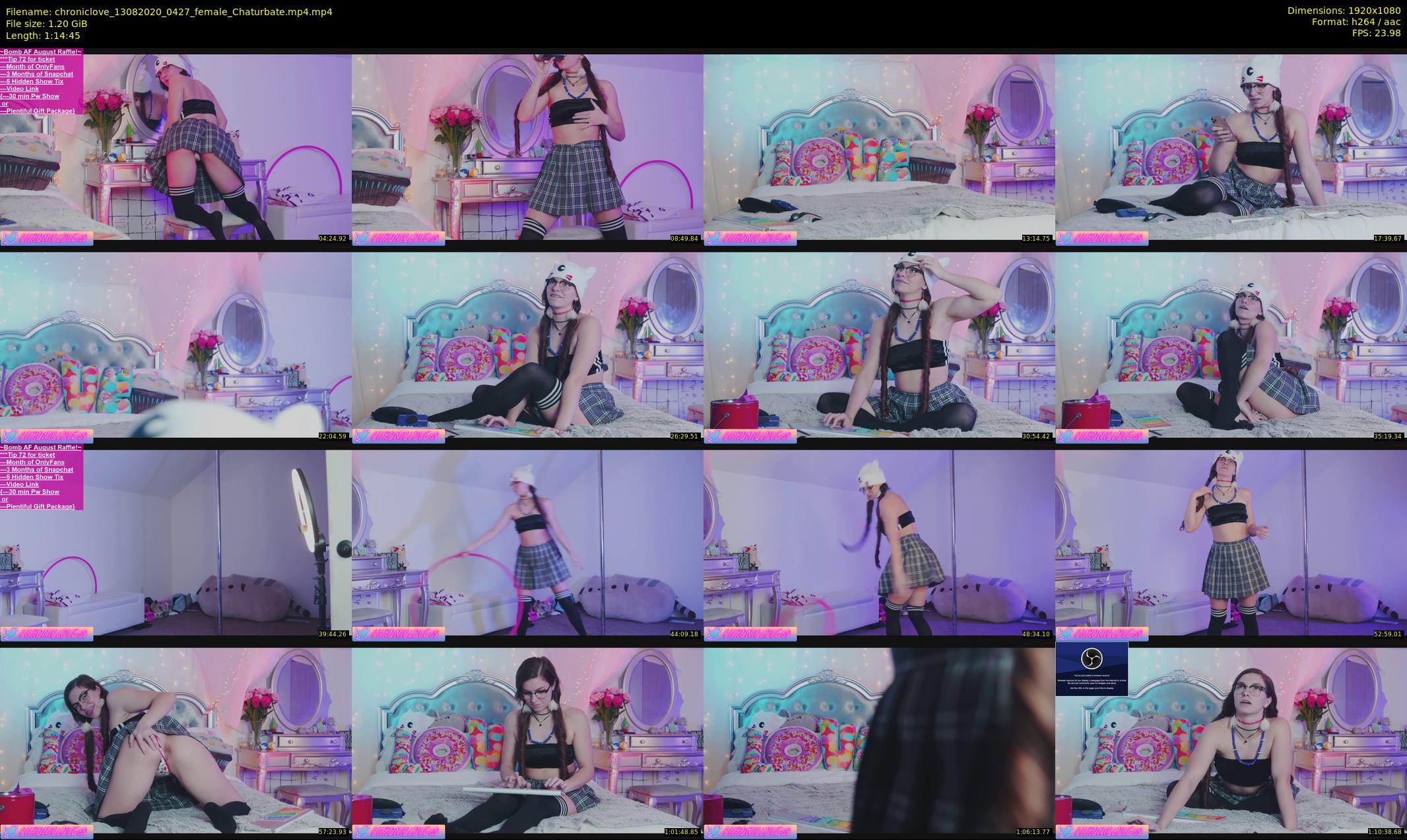 chroniclove — 75 minute Chaturbate female cam show recording, 1080p, Aug 13, 2020