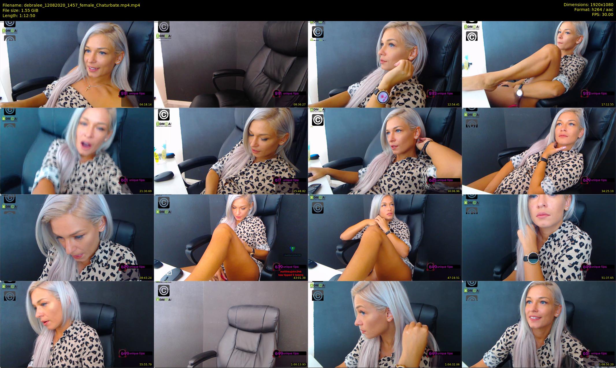 debralee — 73 minute Chaturbate female cam show recording, 1080p, Aug 12, 2020