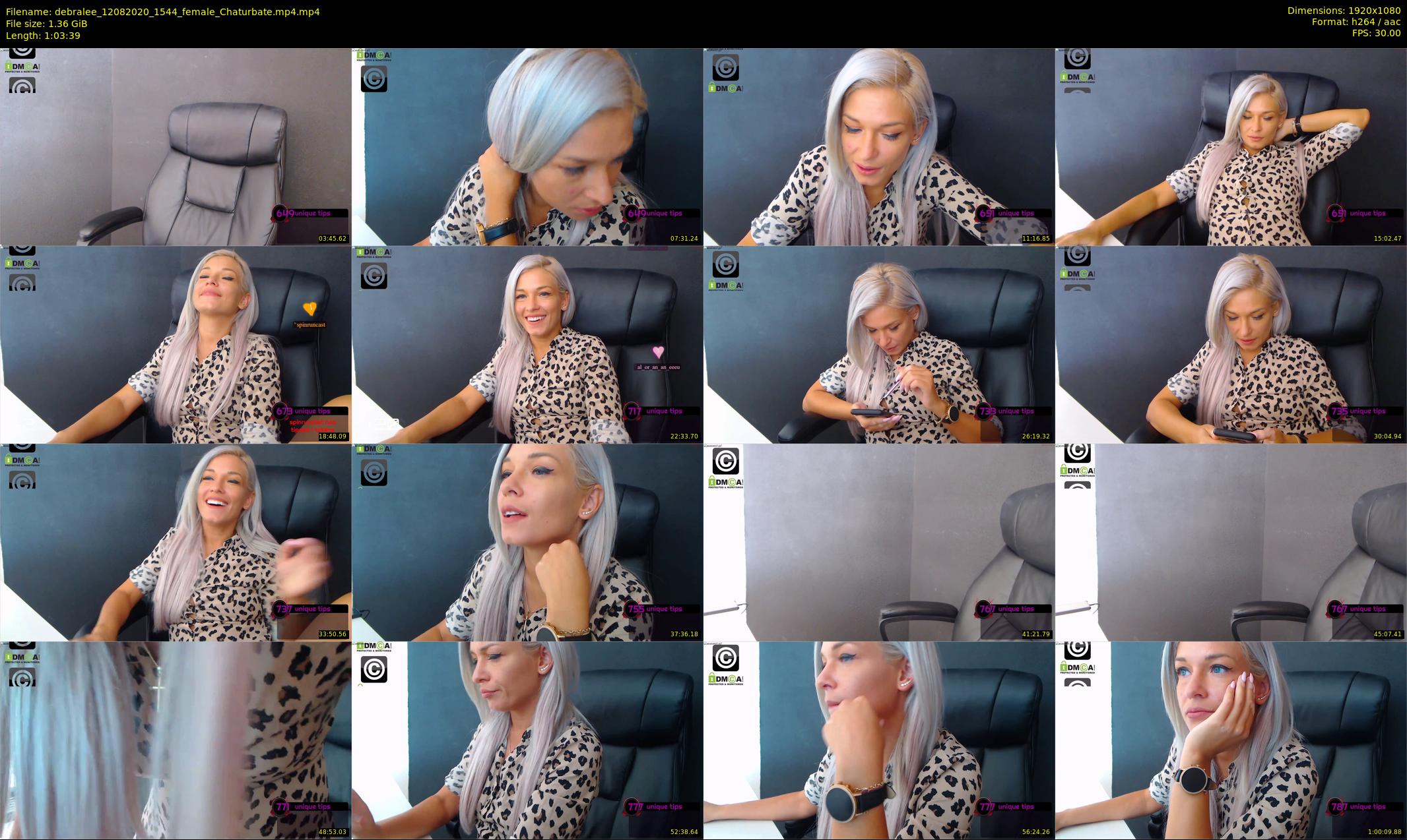 debralee — 64 minute Chaturbate female cam show recording, 1080p, Aug 12, 2020