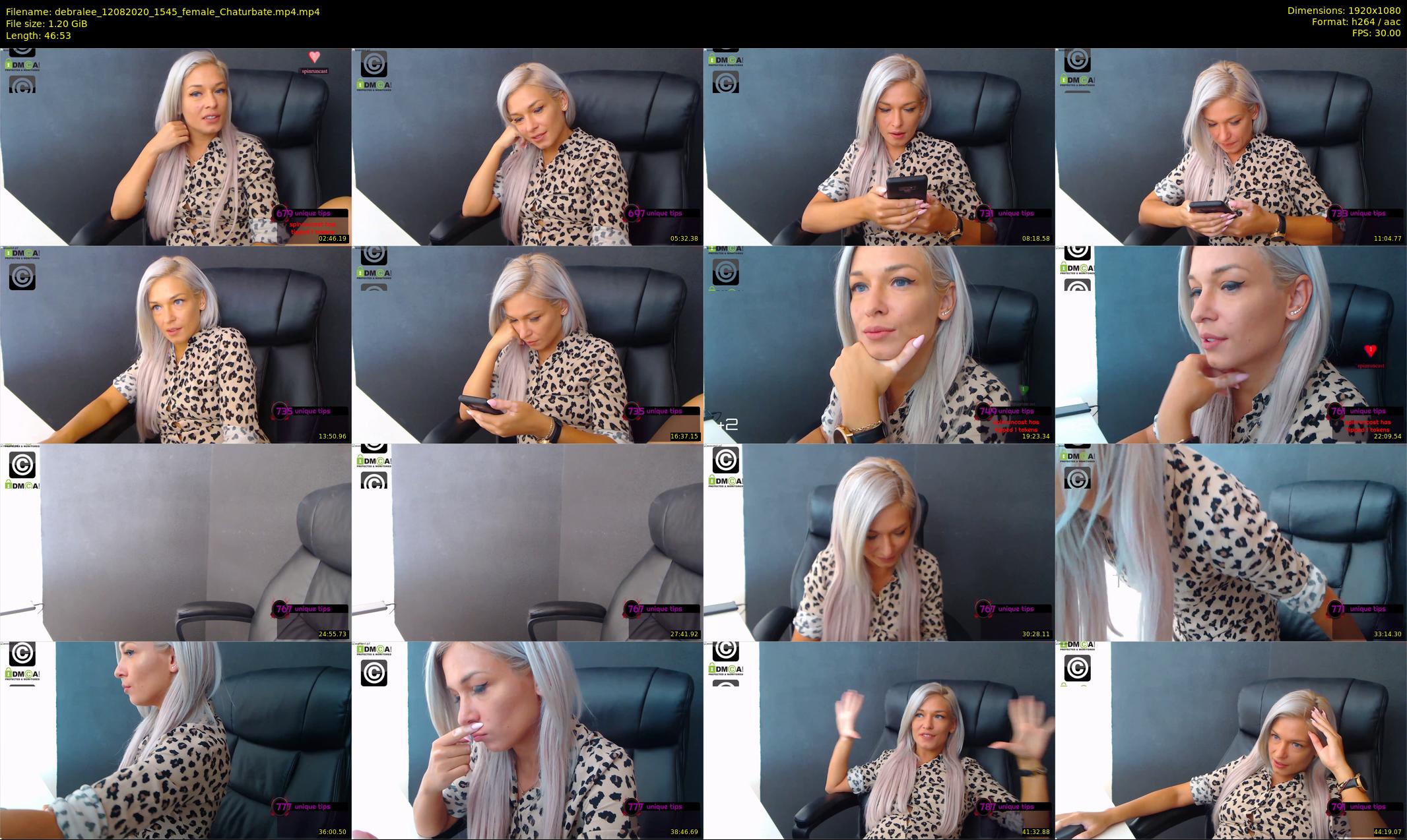 debralee — 47 minute Chaturbate female cam show recording, 1080p, Aug 12, 2020