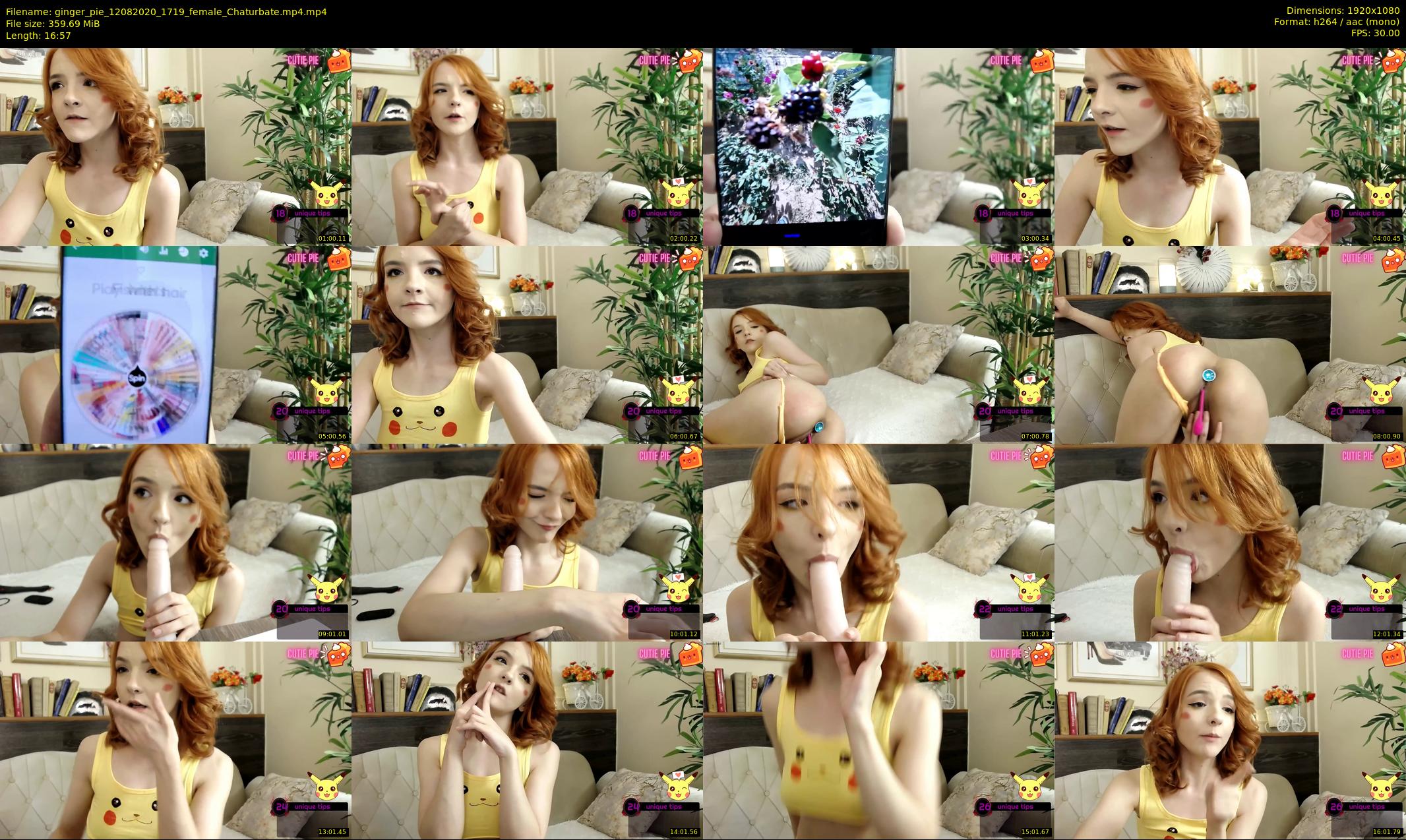 ginger_pie — 17 minute Chaturbate female cam show recording, 1080p, Aug 12, 2020