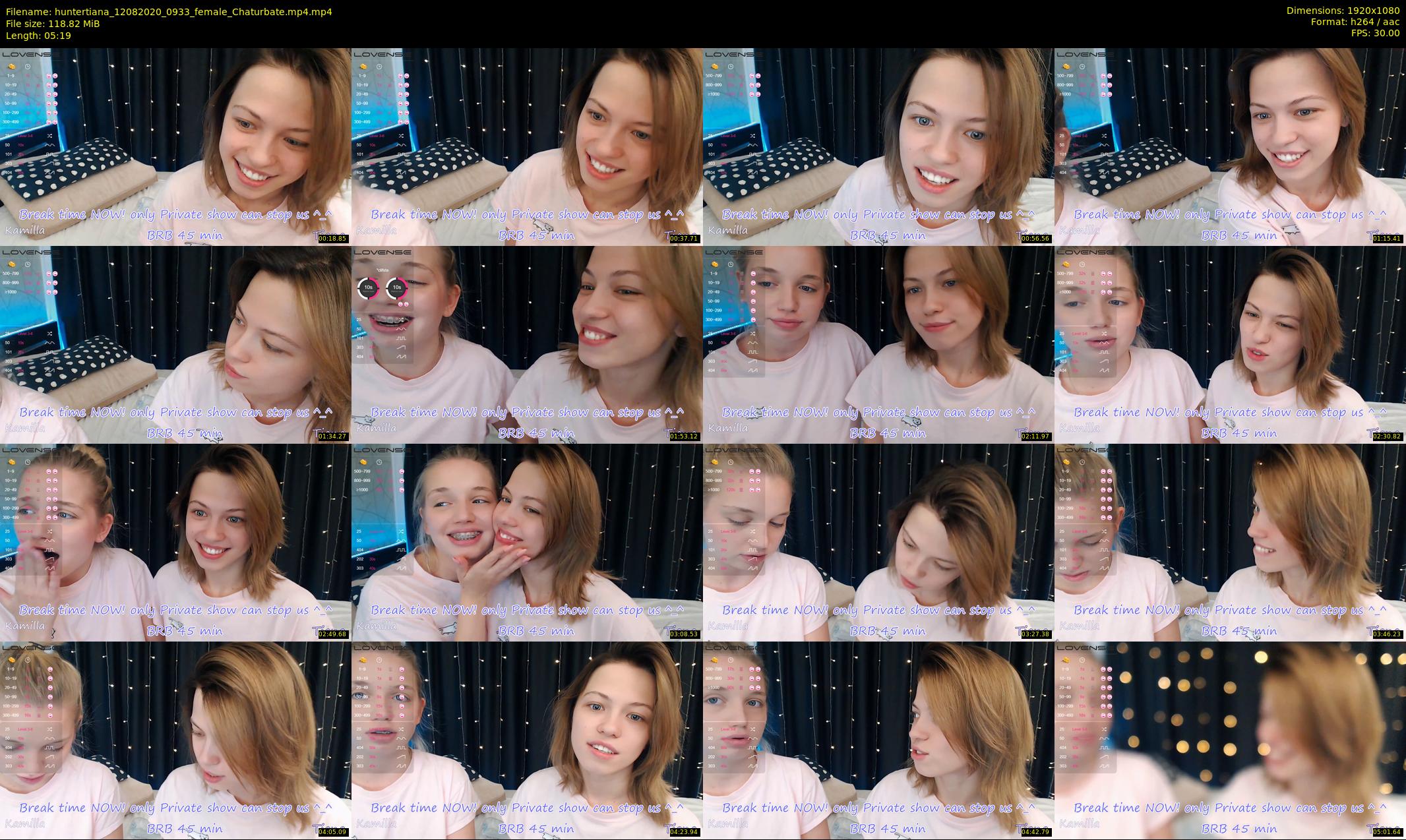 huntertiana — 6 minute Chaturbate female cam show recording, 1080p, Aug 12, 2020