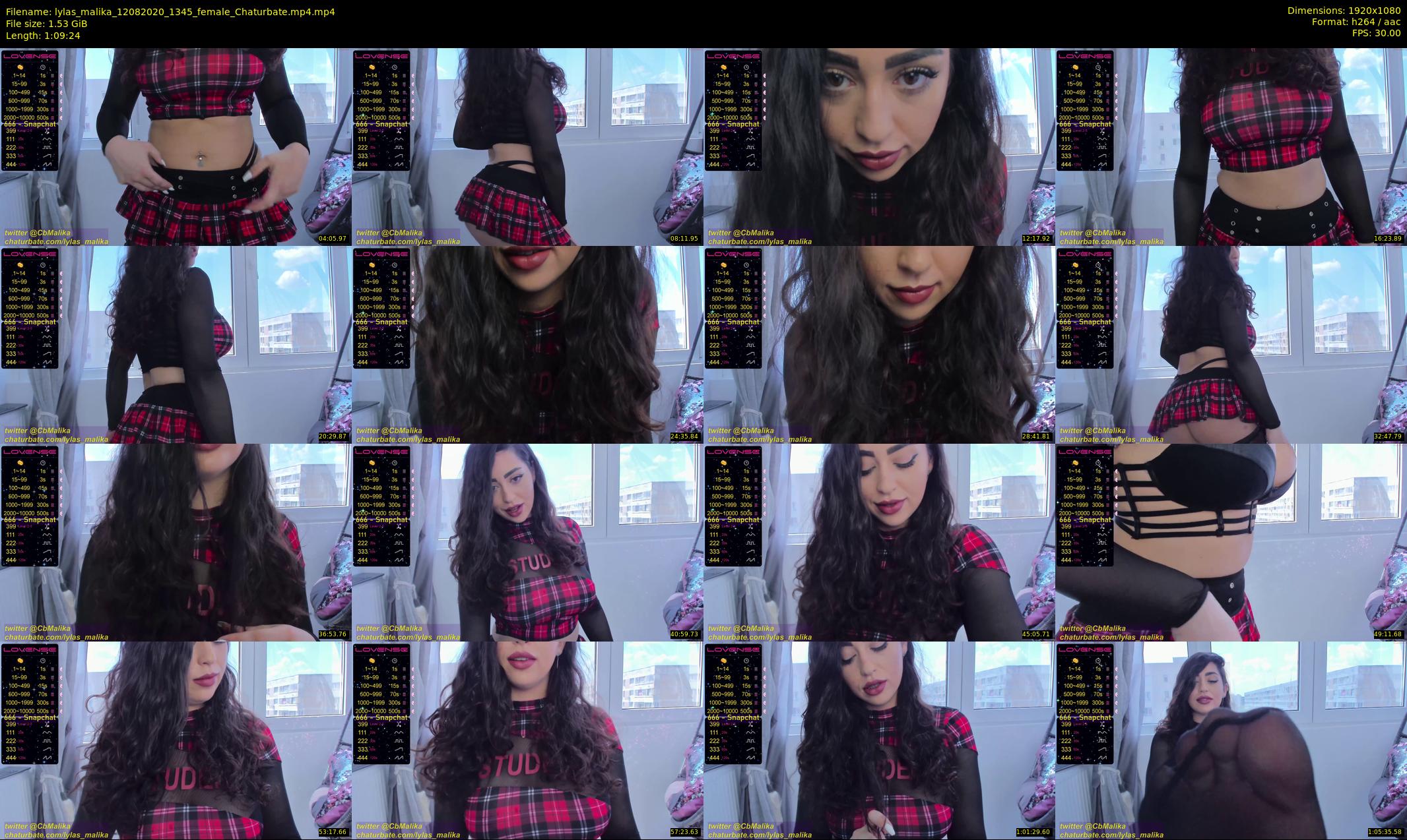 lylas_malika — 70 minute Chaturbate female cam show recording, 1080p, Aug 12, 2020