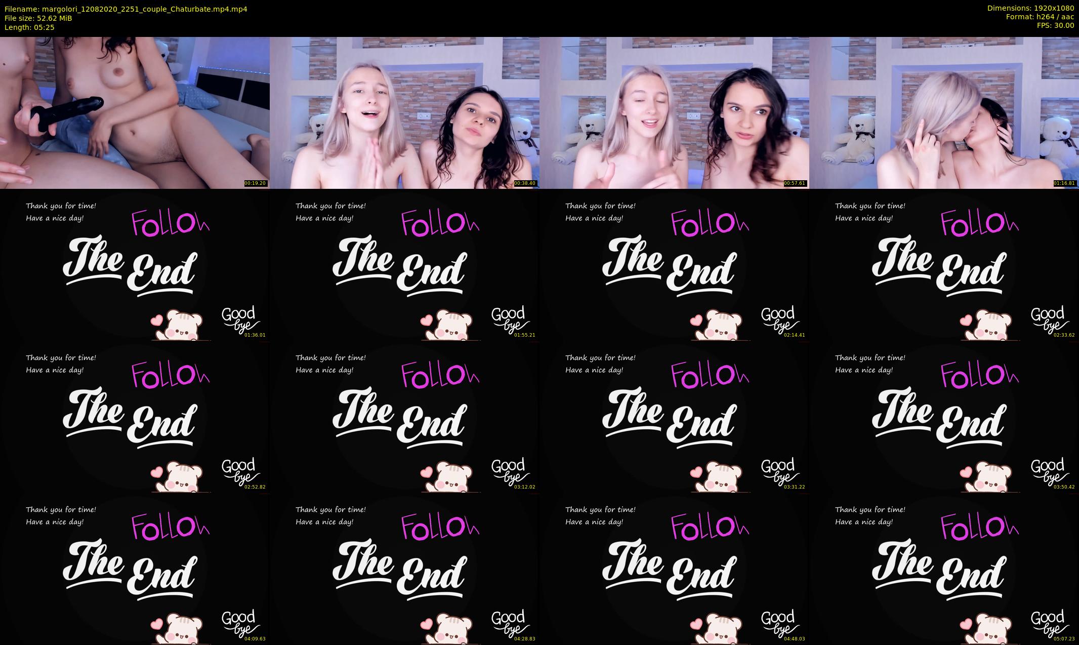 margolori — 6 minute Chaturbate couple cam show recording, 1080p, Aug 12, 2020