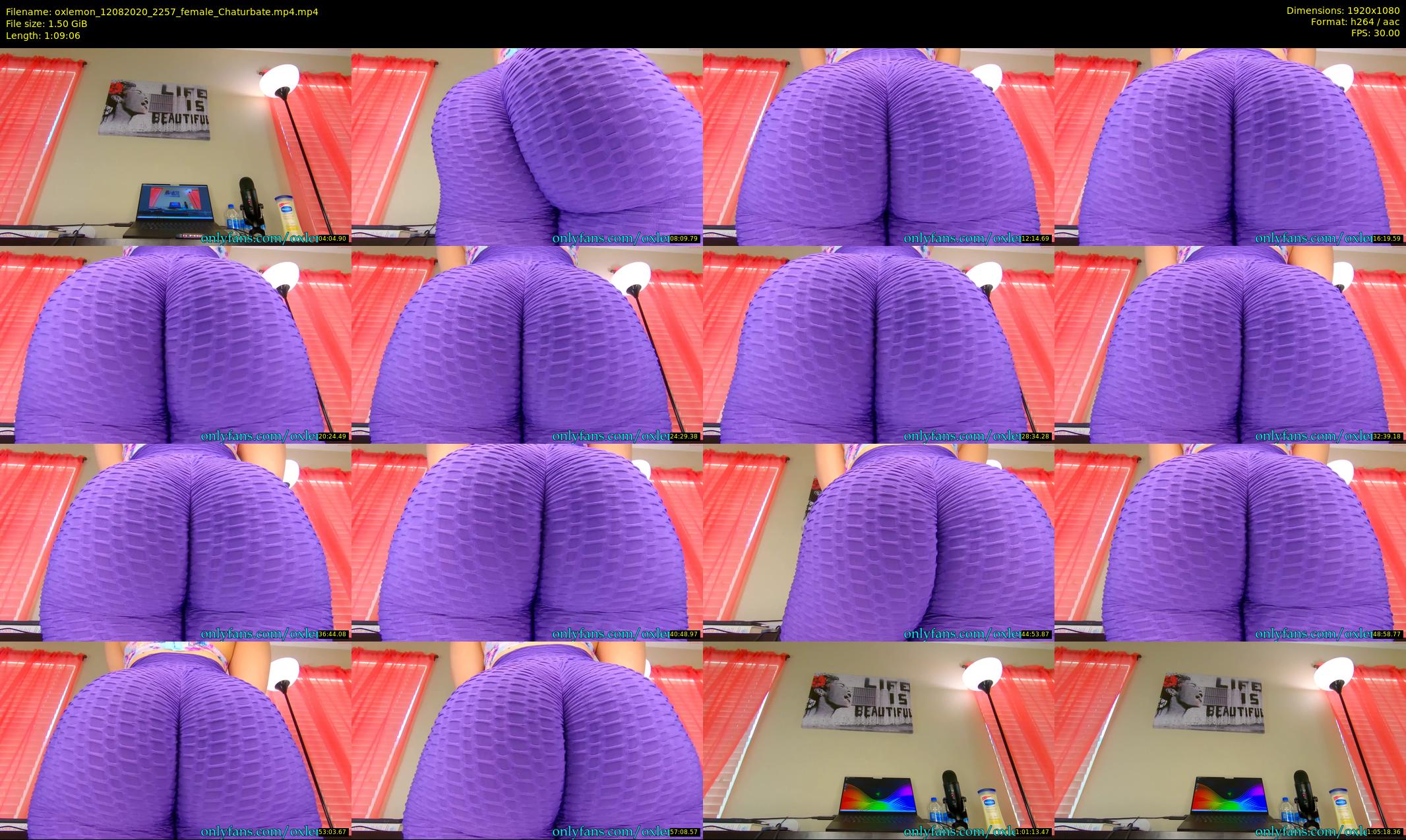 oxlemon — 70 minute Chaturbate female cam show recording, 1080p, Aug 12, 2020