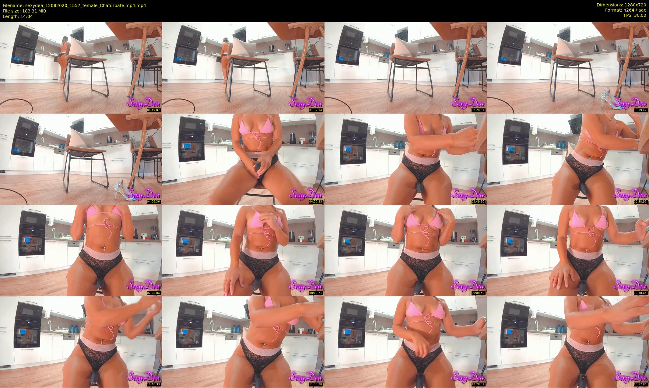 sexydea — 15 minute Chaturbate female cam show recording, 720p, Aug 12, 2020