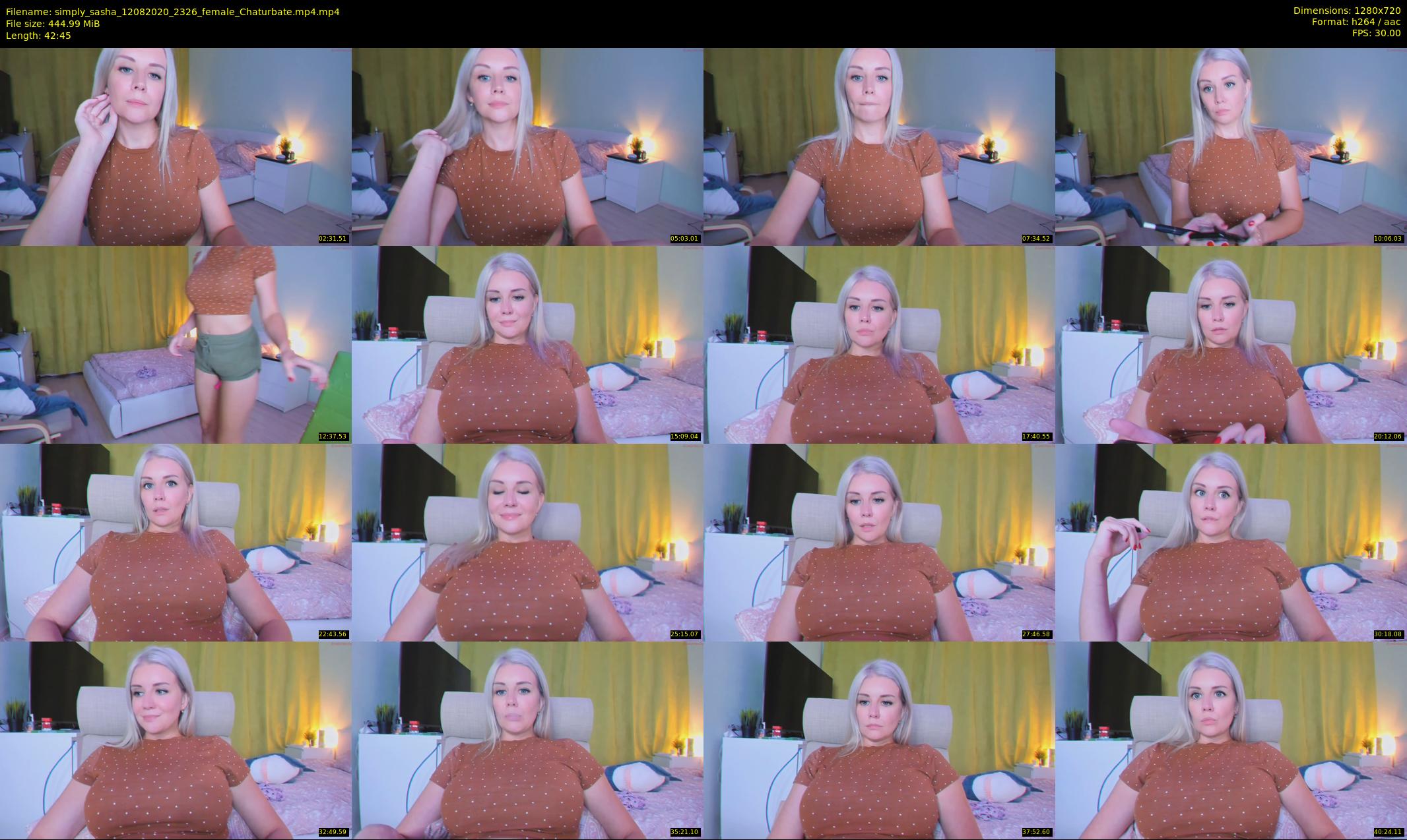 simply_sasha — 43 minute Chaturbate female cam show recording, 720p, Aug 12, 2020