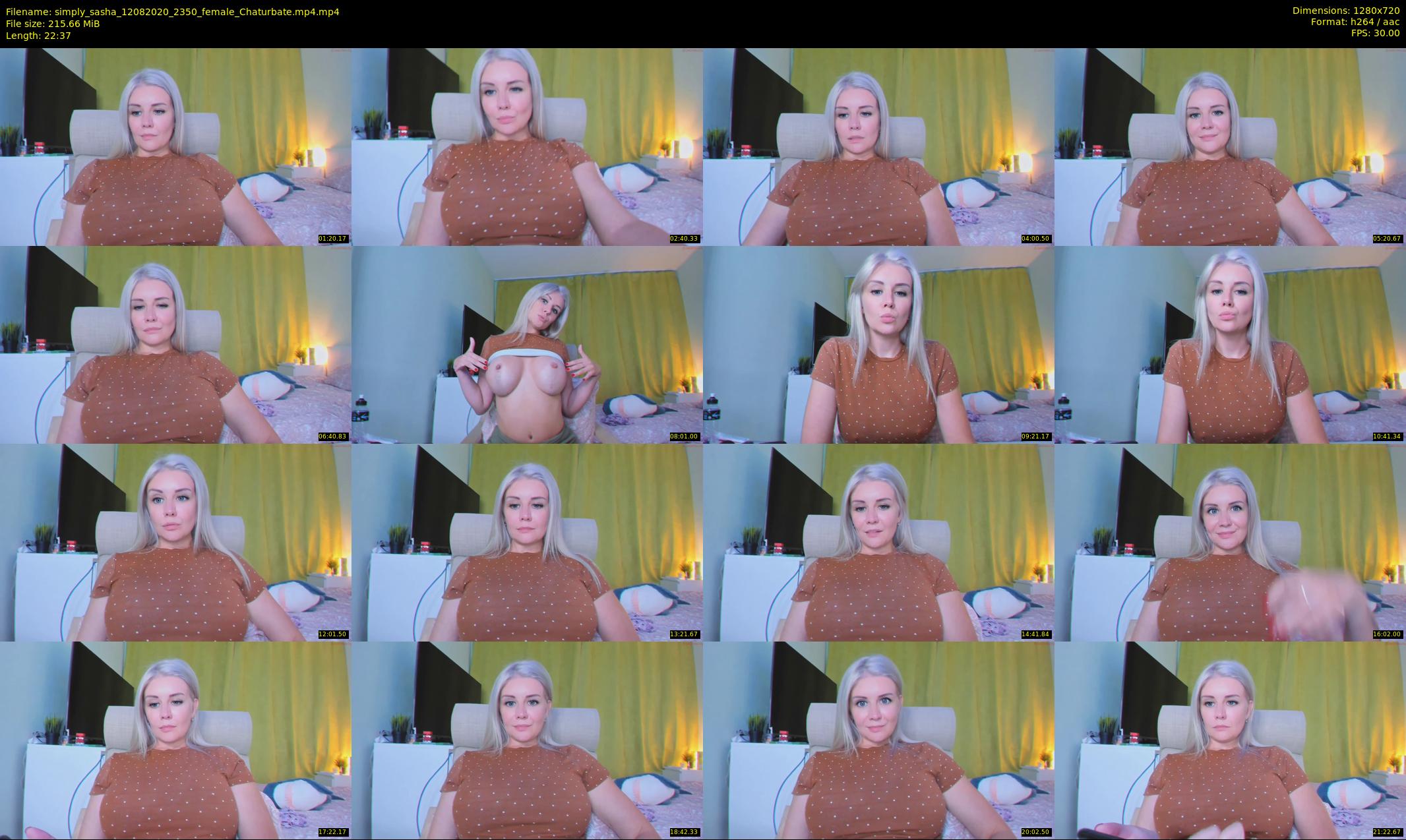 simply_sasha — 23 minute Chaturbate female cam show recording, 720p, Aug 12, 2020