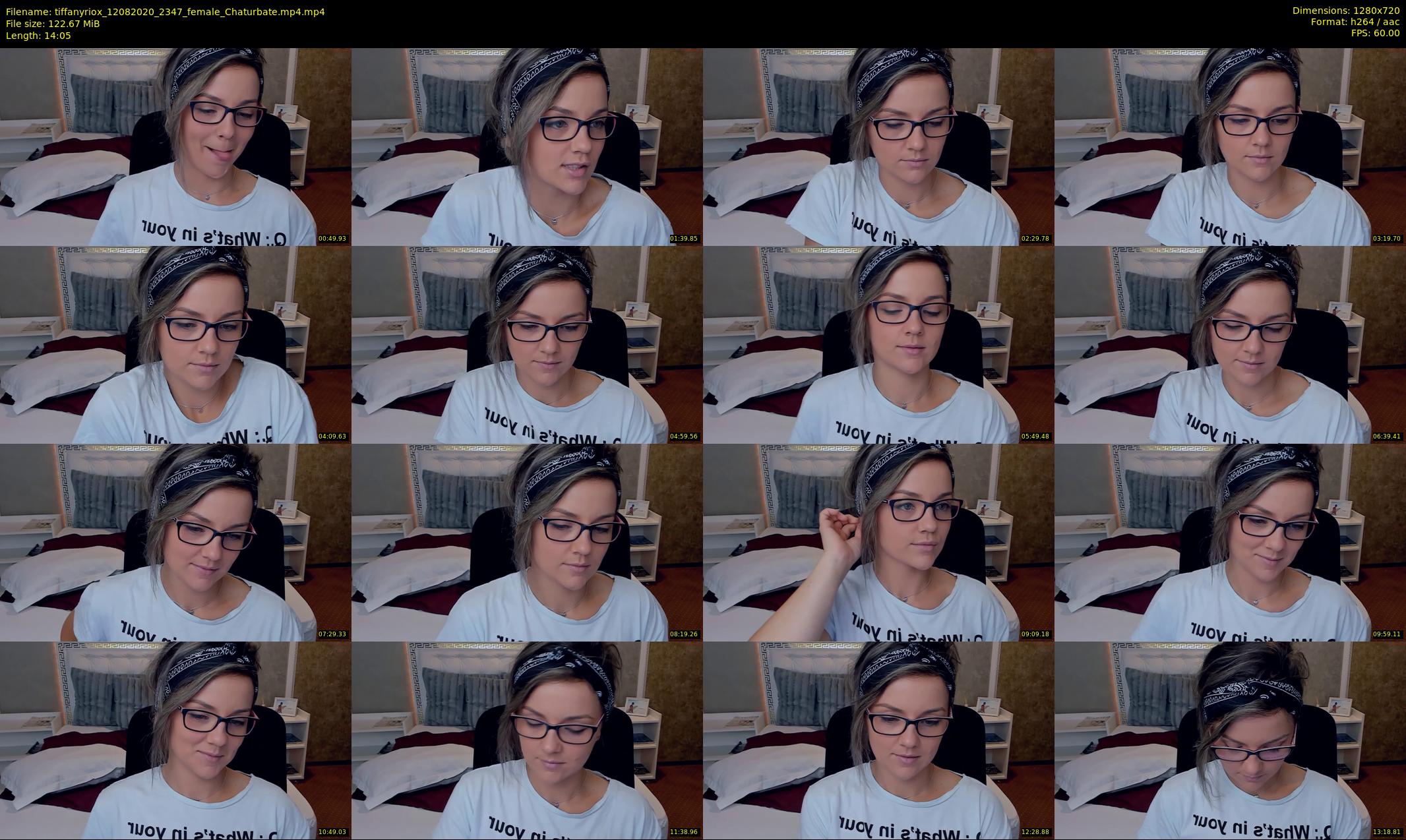 tiffanyriox — 15 minute Chaturbate female cam show recording, 720p, Aug 12, 2020