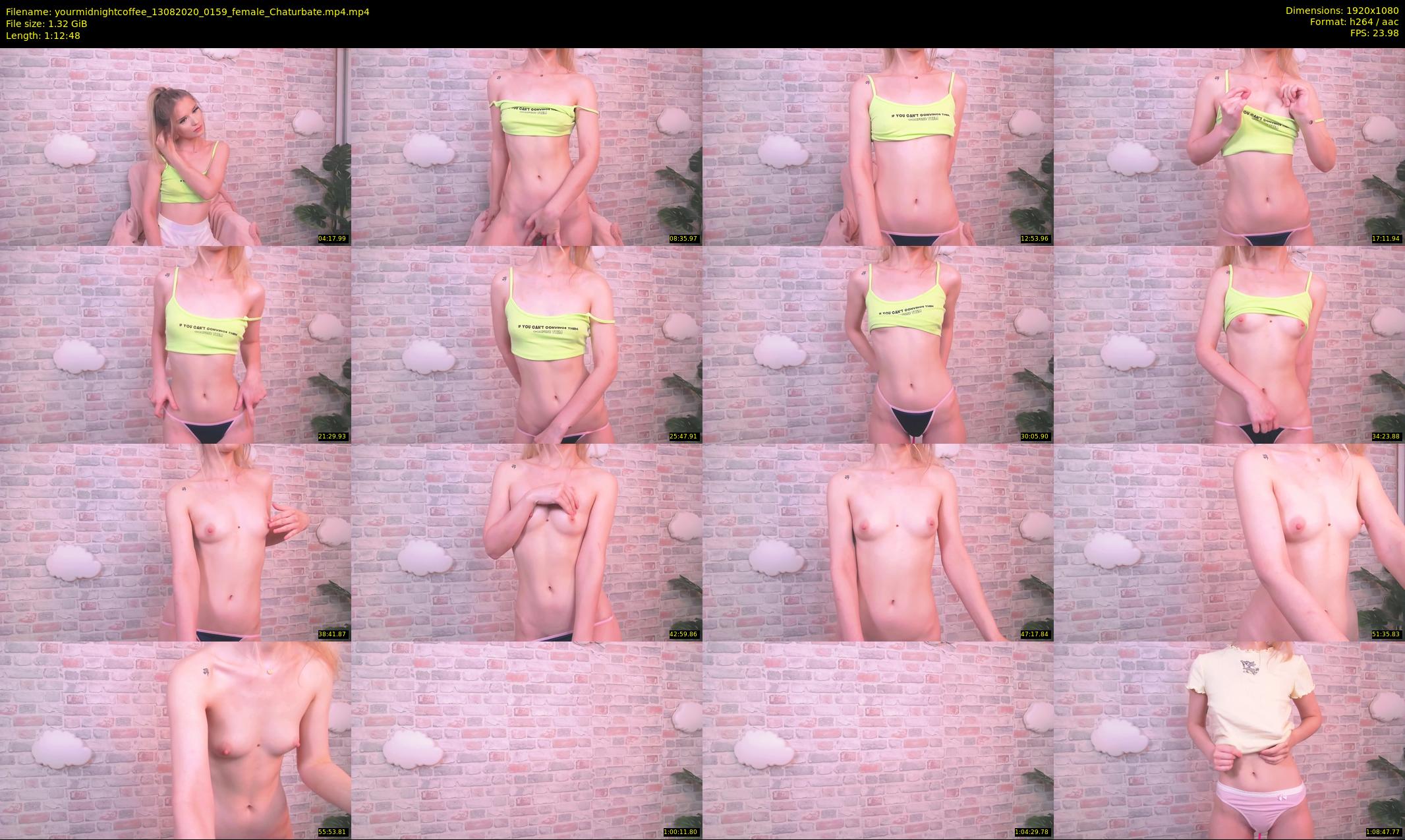 yourmidnightcoffee — 73 minute Chaturbate female cam show recording, 1080p, Aug 13, 2020