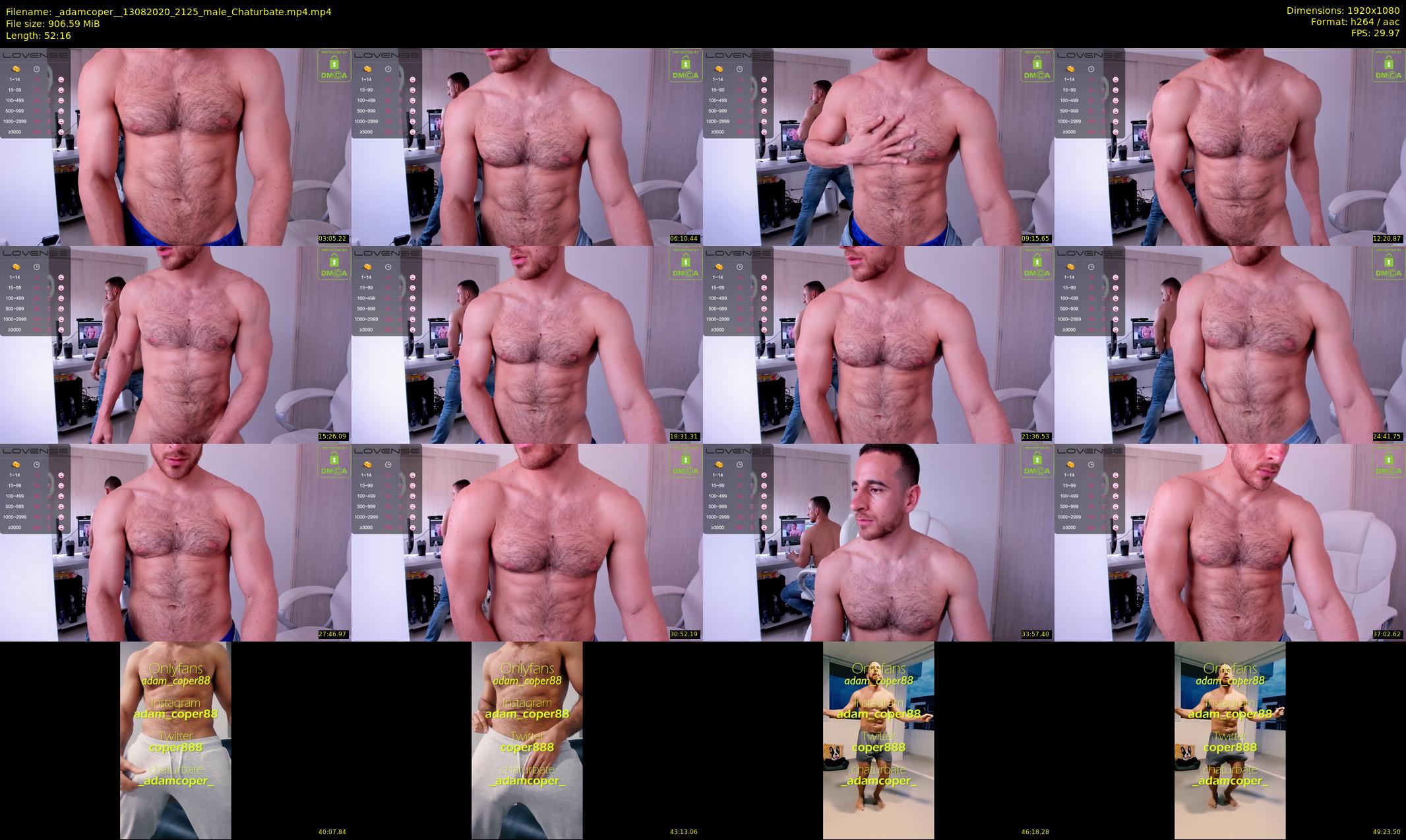 _adamcoper_ — 53 minute Chaturbate male cam show recording, 1080p, Aug 13, 2020