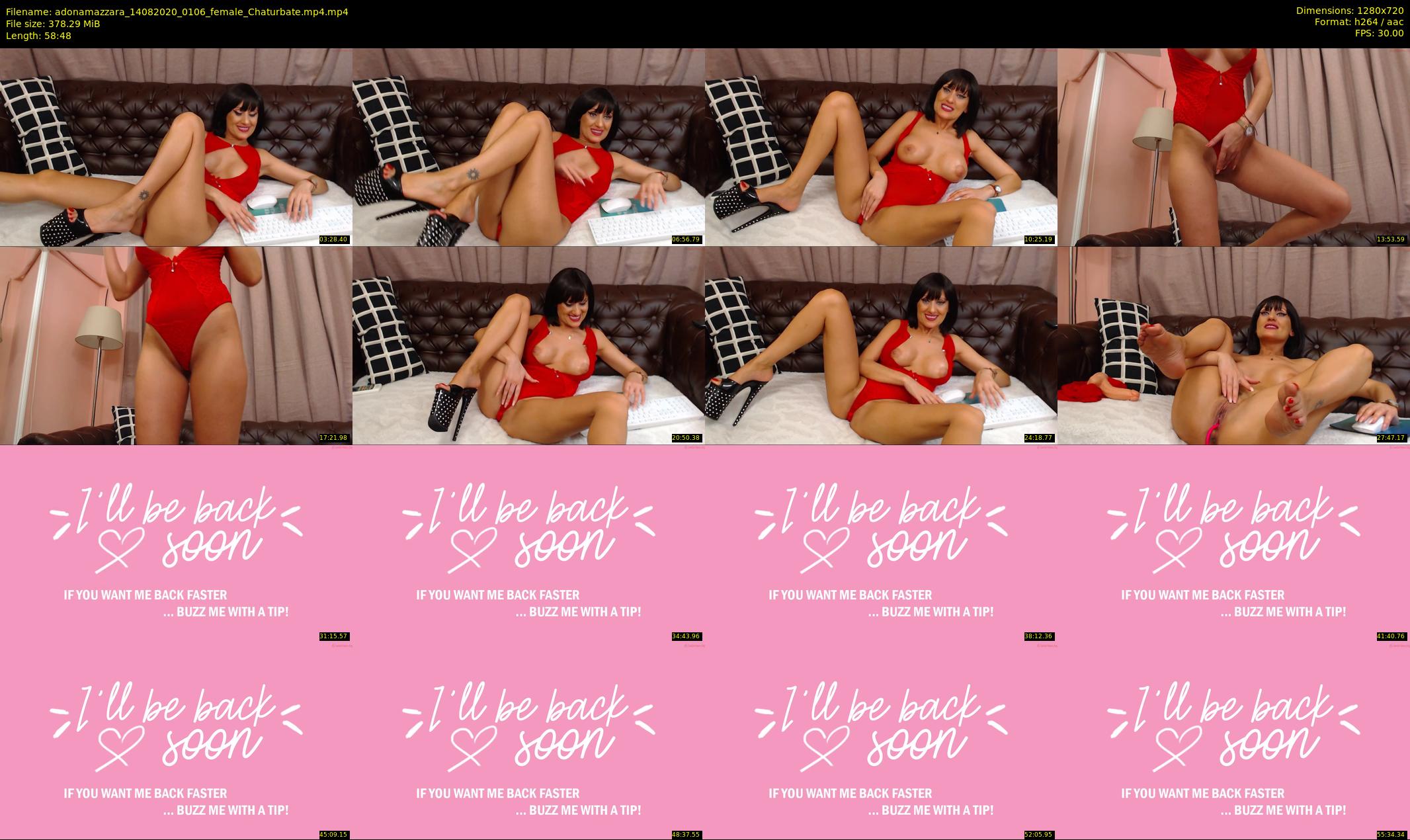 adonamazzara — 59 minute Chaturbate female cam show recording, 720p, Aug 14, 2020