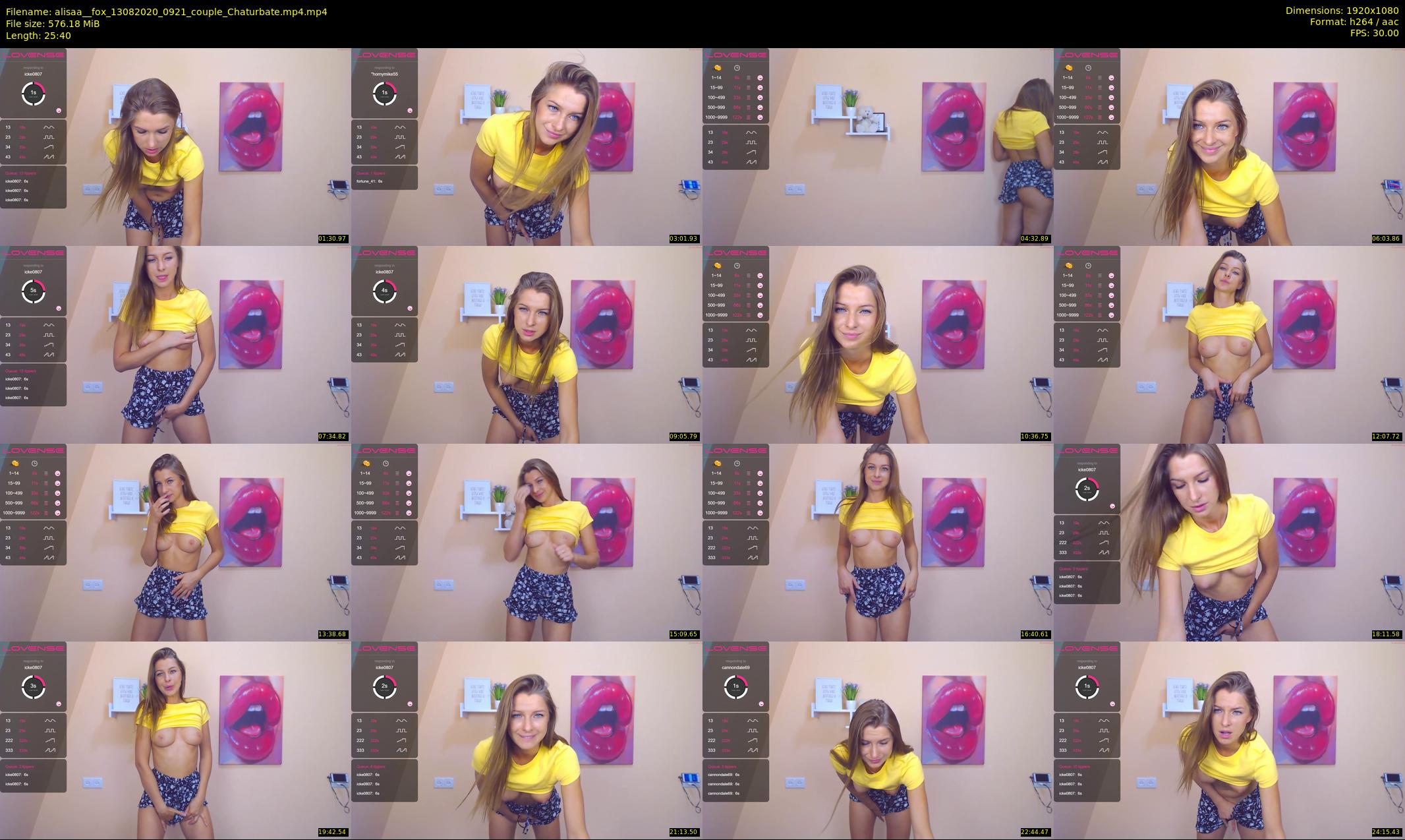 alisaa__fox — 26 minute Chaturbate female cam show recording, 1080p, Aug 13, 2020