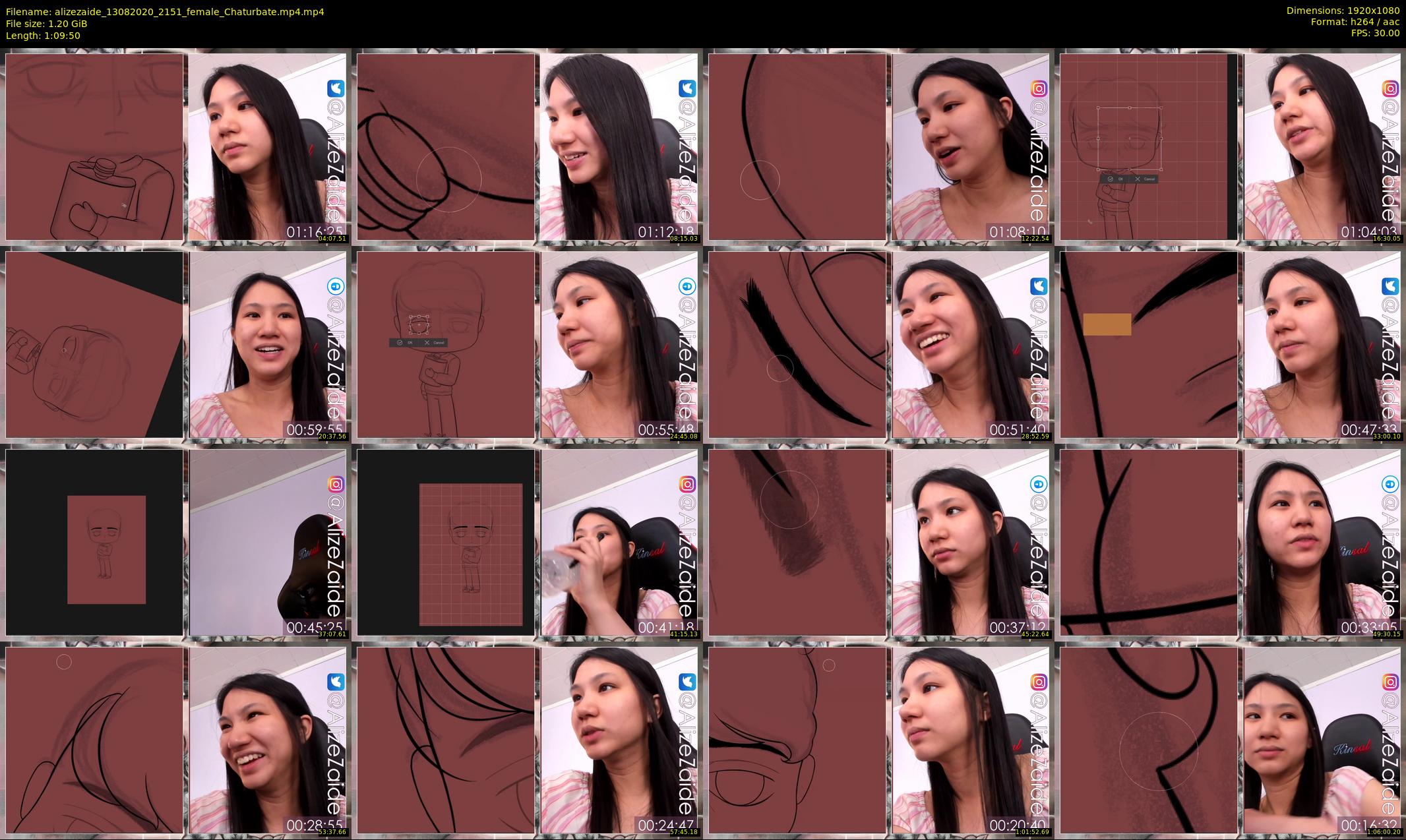 alizezaide — 70 minute Chaturbate female cam show recording, 1080p, Aug 13, 2020