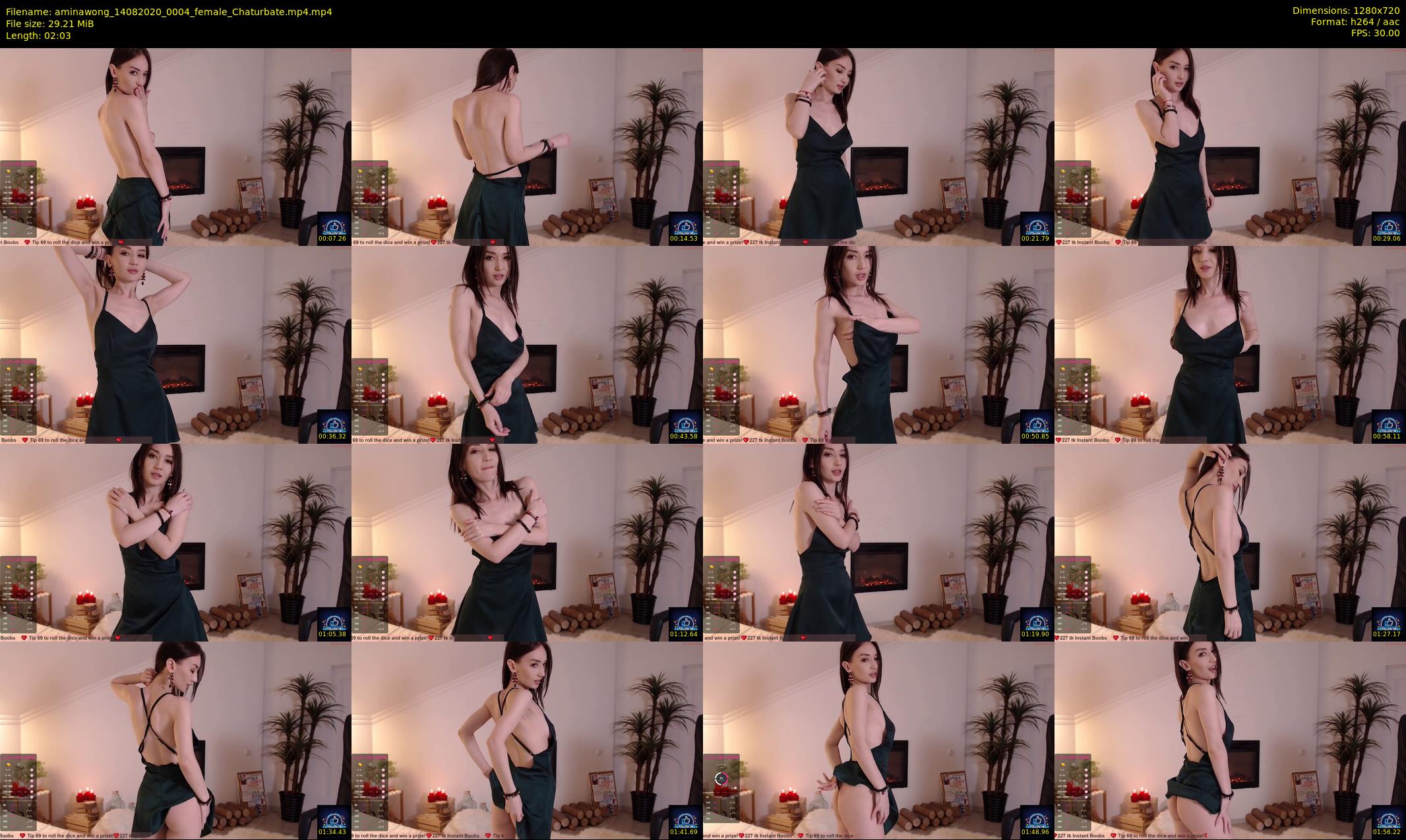 aminawong — 3 minute Chaturbate female cam show recording, 720p, Aug 14, 2020