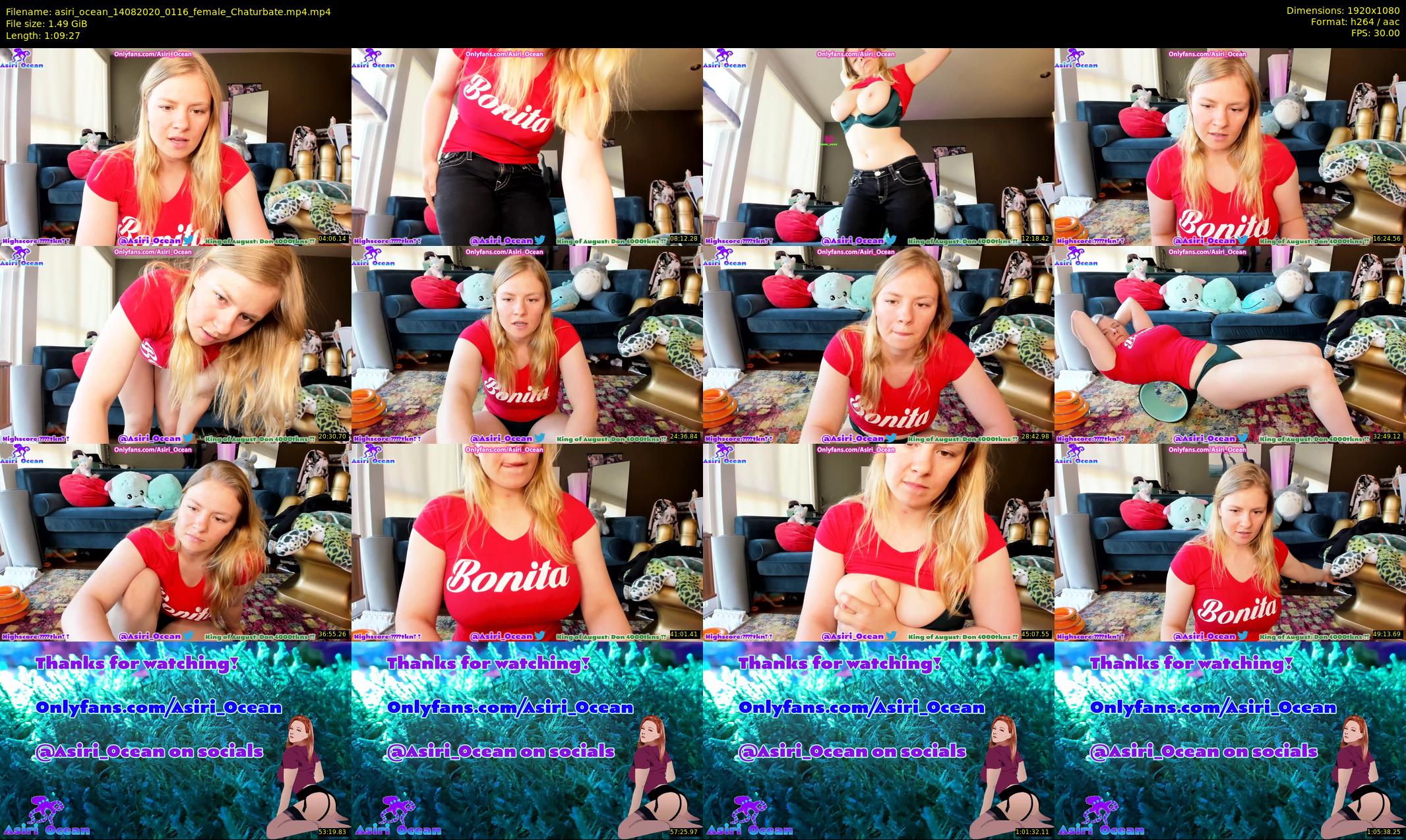 asiri_ocean — 70 minute Chaturbate female cam show recording, 1080p, Aug 14, 2020