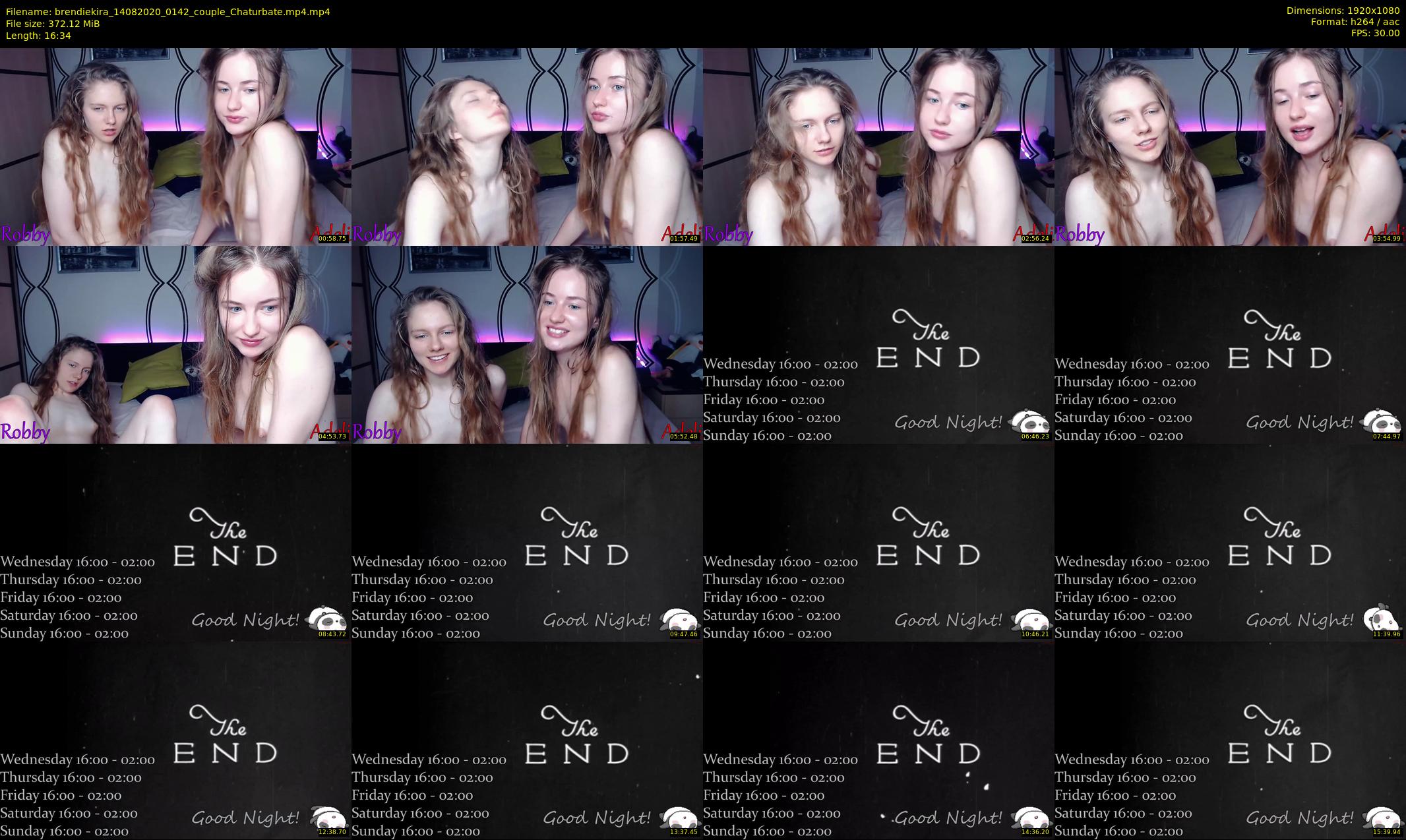 brendiekira — 17 minute Chaturbate couple cam show recording, 1080p, Aug 14, 2020