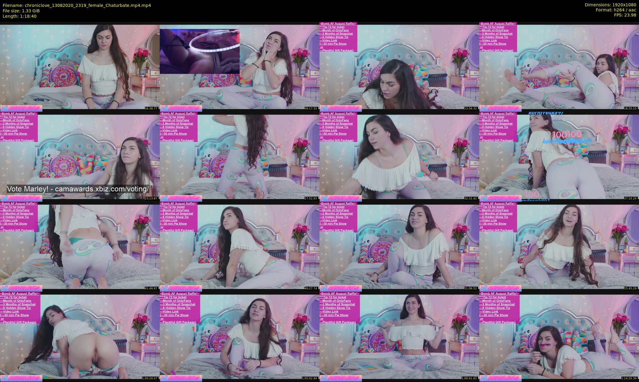 chroniclove — 79 minute Chaturbate female cam show recording, 1080p, Aug 13, 2020