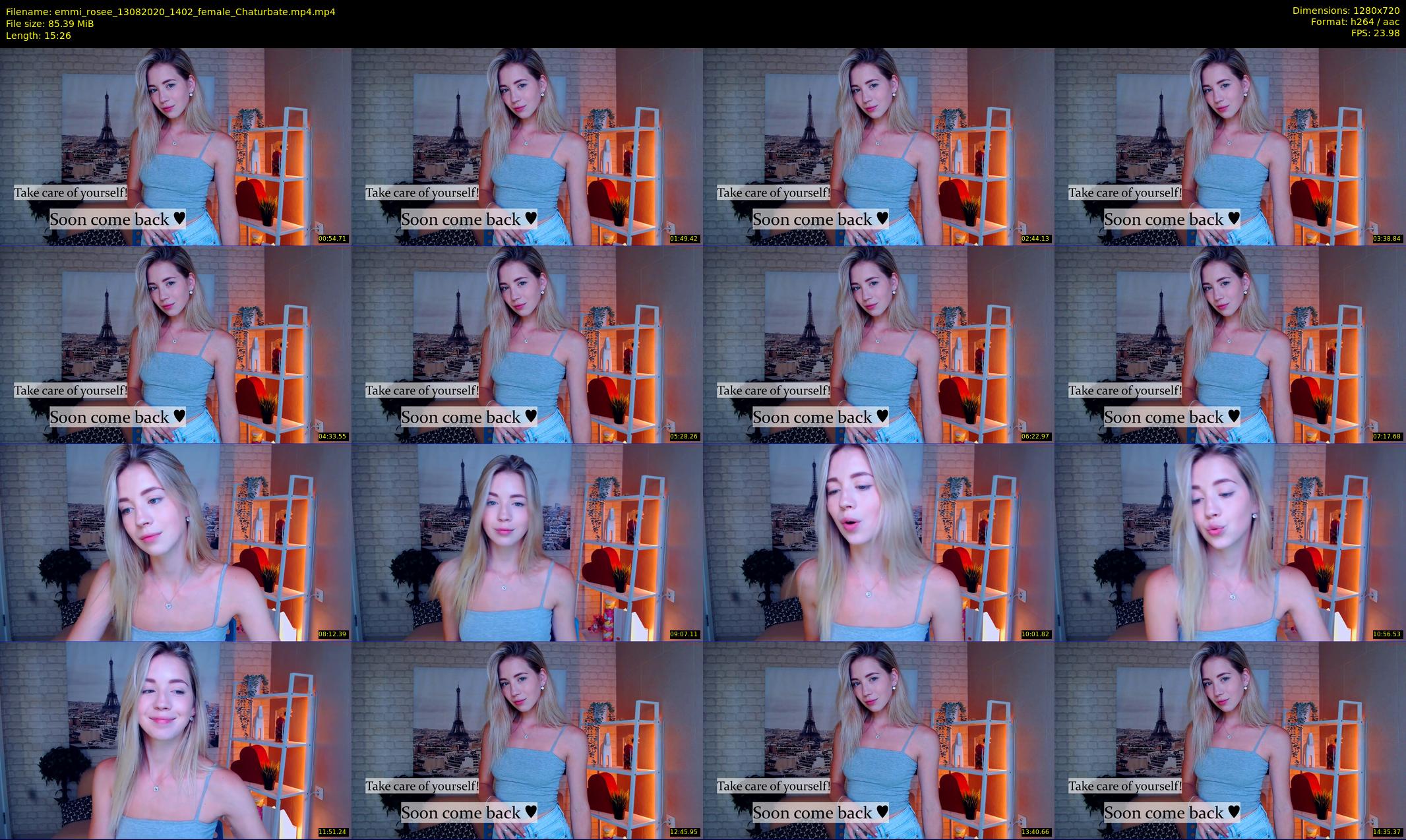 emmi_rosee — 16 minute Chaturbate female cam show recording, 720p, Aug 13, 2020