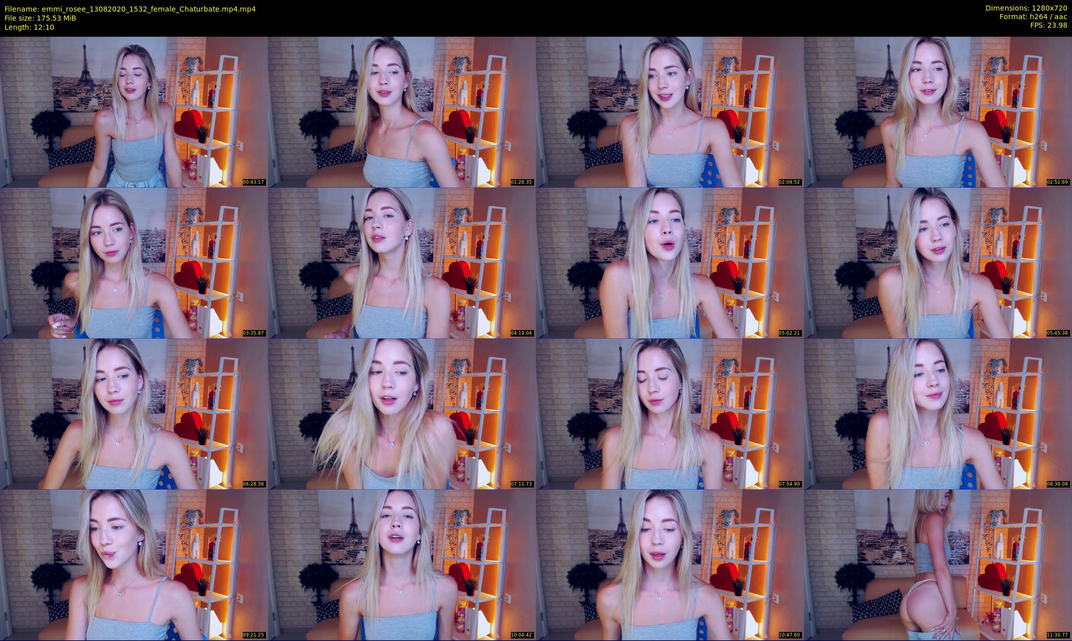 emmi_rosee — 13 minute Chaturbate female cam show recording, 720p, Aug 13, 2020