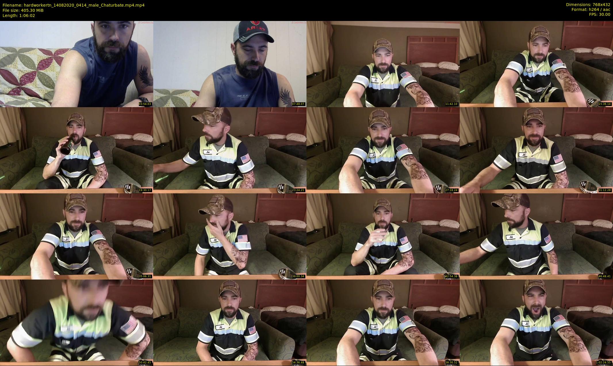 hardworkertn — 67 minute Chaturbate male cam show recording, 360p, Aug 14, 2020
