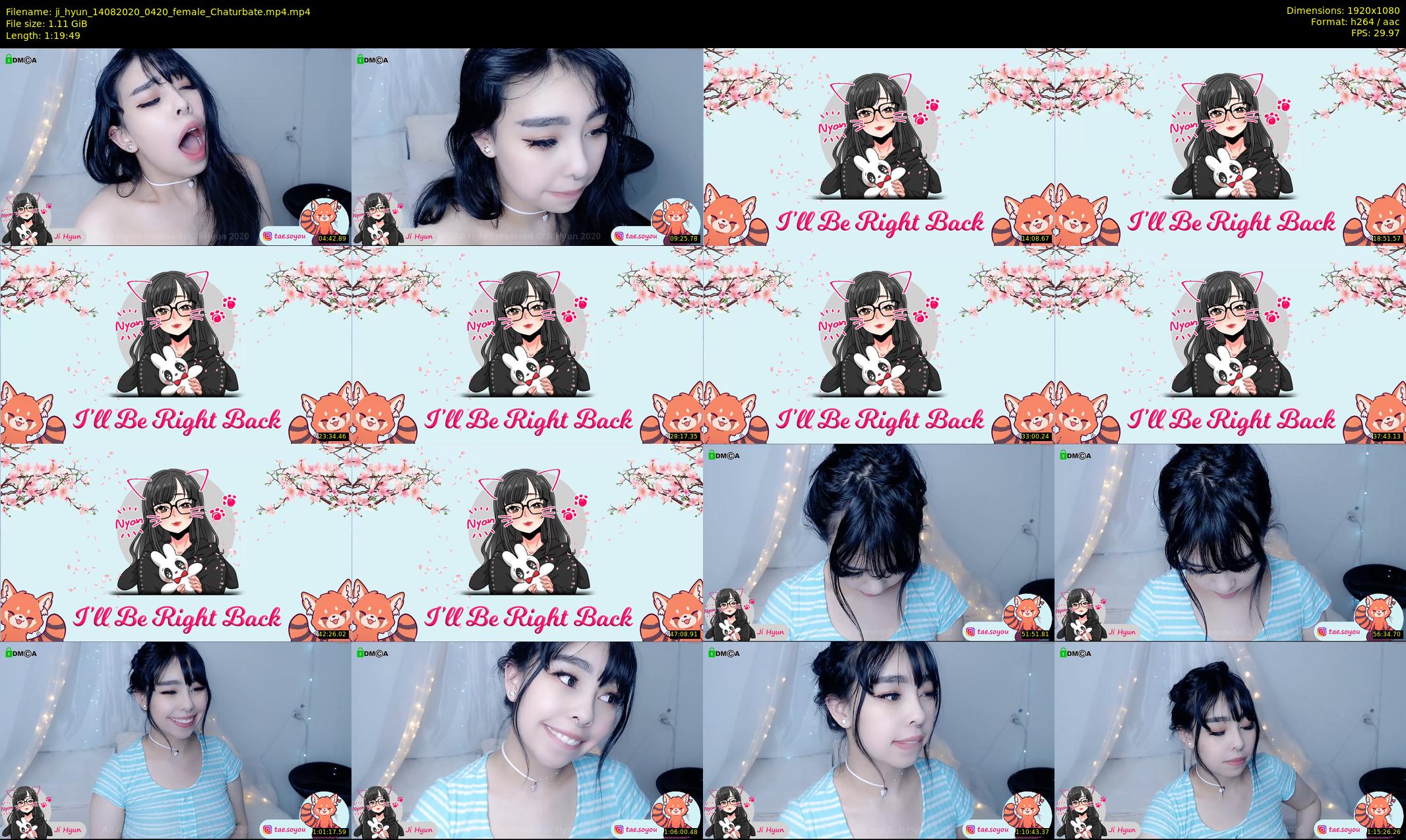 ji_hyun — 80 minute Chaturbate female cam show recording, 1080p, Aug 14, 2020
