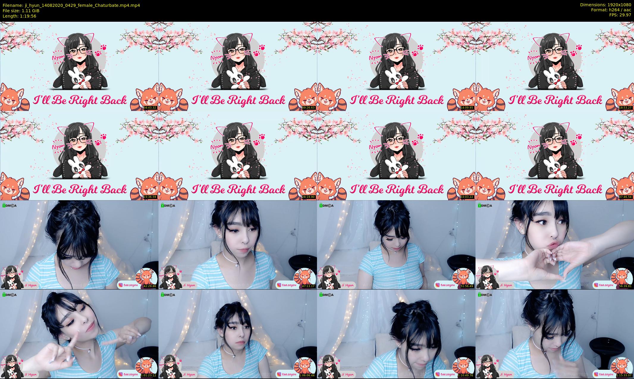 ji_hyun — 80 minute Chaturbate female cam show recording, 1080p, Aug 14, 2020