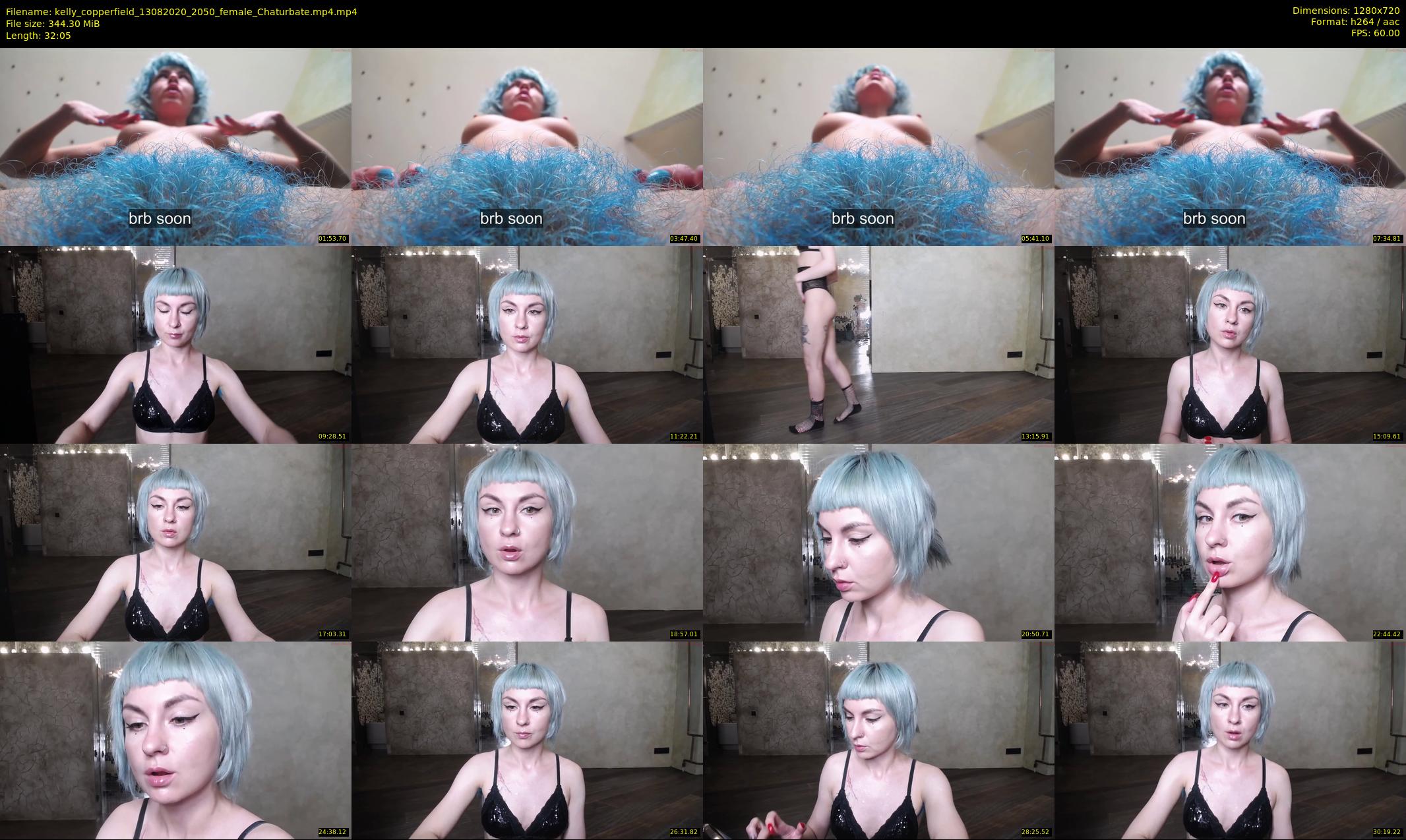 kelly_copperfield — 33 minute Chaturbate female cam show recording, 720p, Aug 13, 2020
