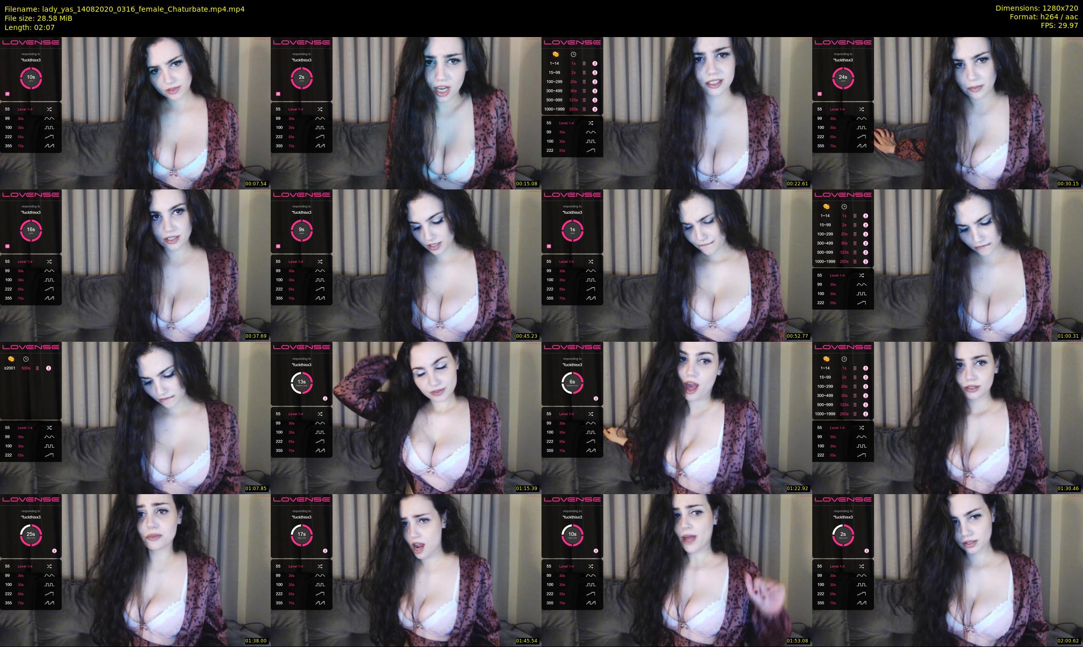 lady_yas — 3 minute Chaturbate female cam show recording, 720p, Aug 14, 2020