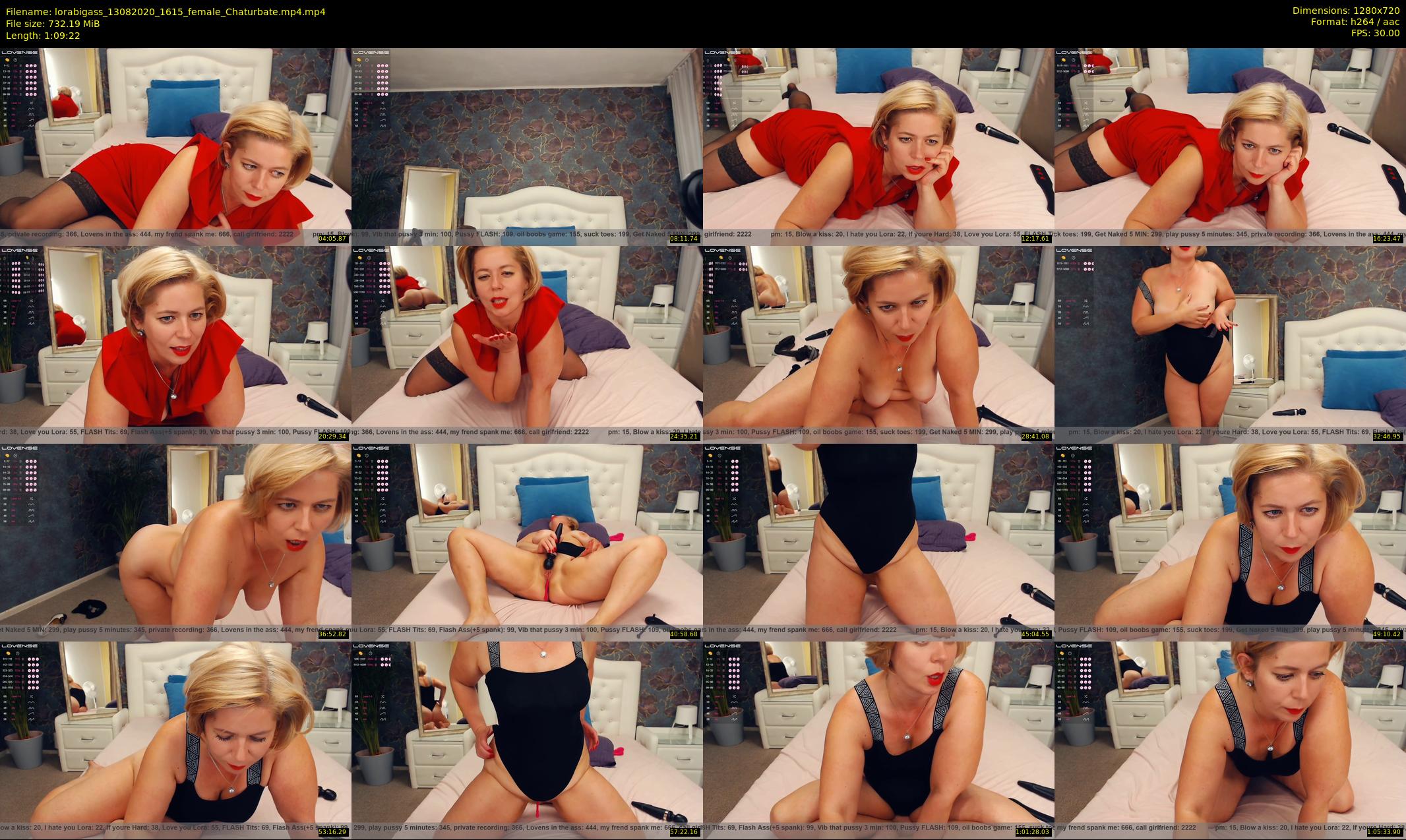 lorabigass — 70 minute Chaturbate female cam show recording, 720p, Aug 13, 2020