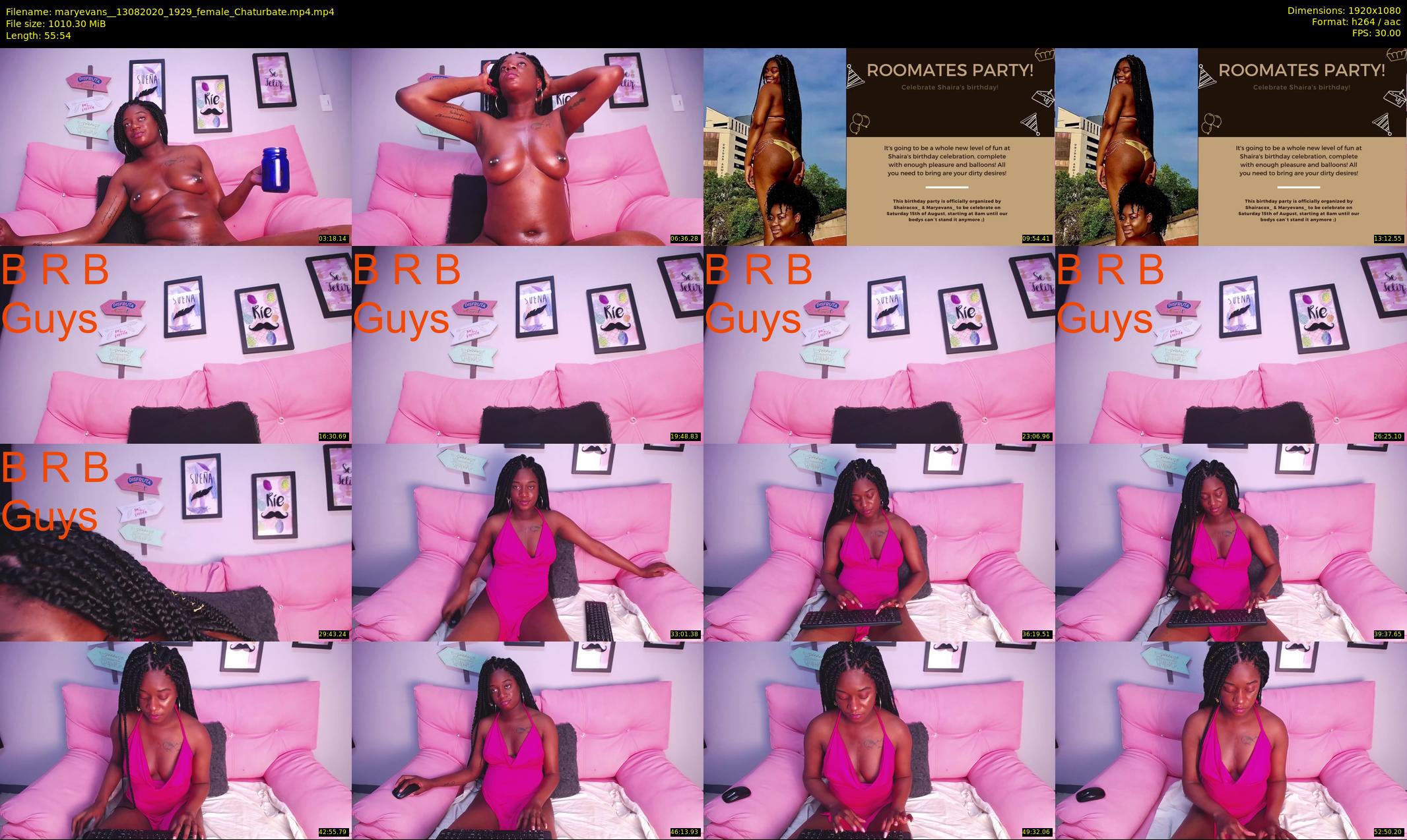 maryevans_ — 56 minute Chaturbate female cam show recording, 1080p, Aug 13, 2020