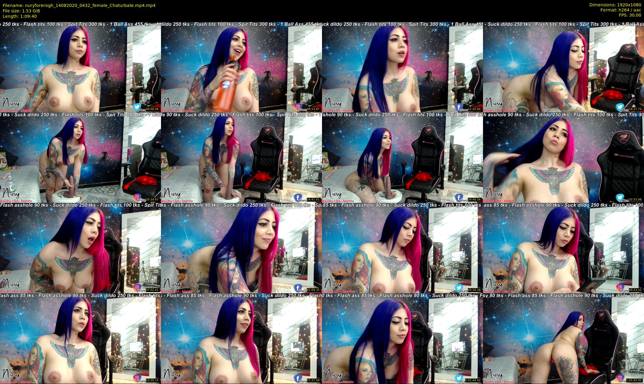 nuryforerogh — 70 minute Chaturbate female cam show recording, 1080p, Aug 14, 2020