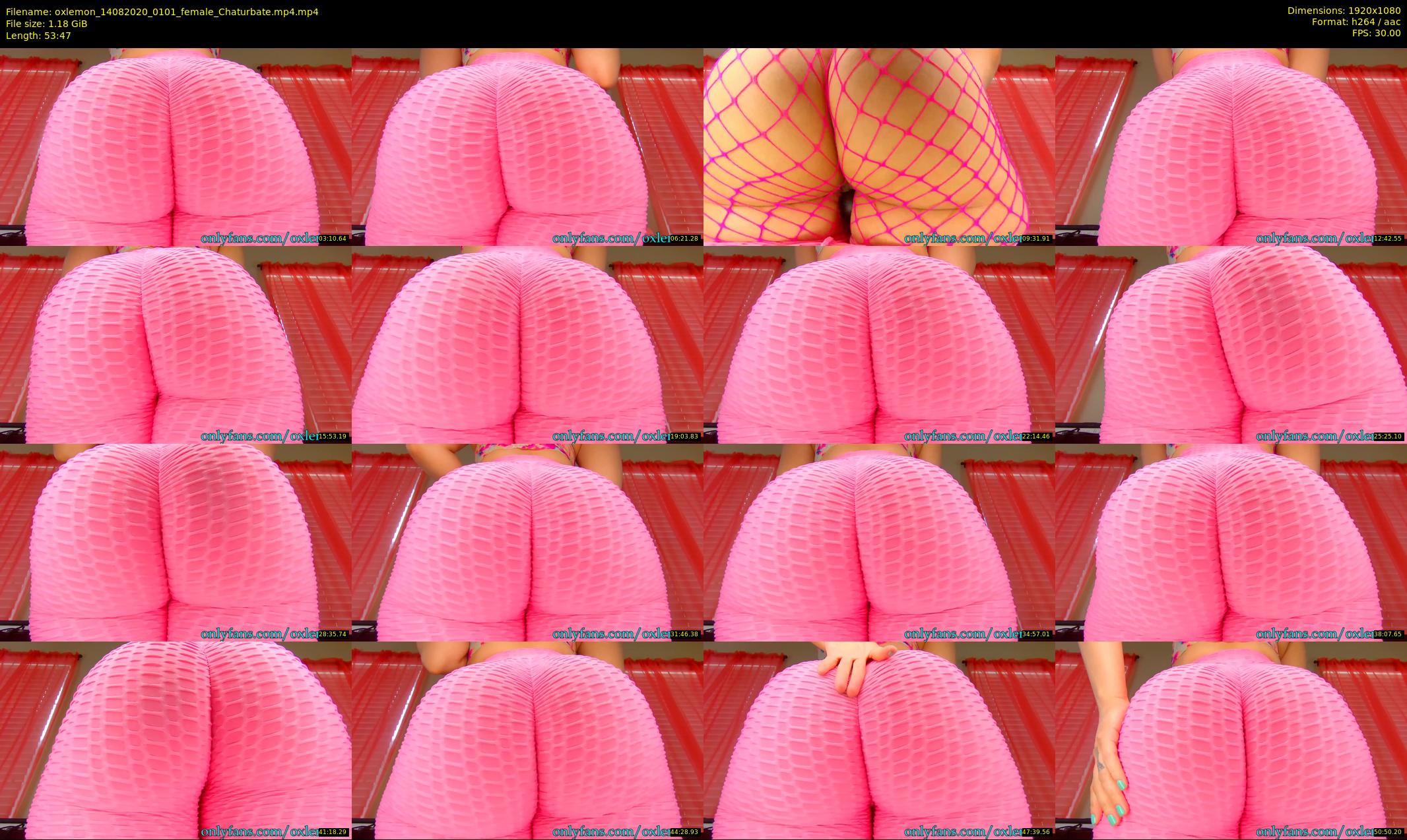 oxlemon — 54 minute Chaturbate female cam show recording, 1080p, Aug 14, 2020