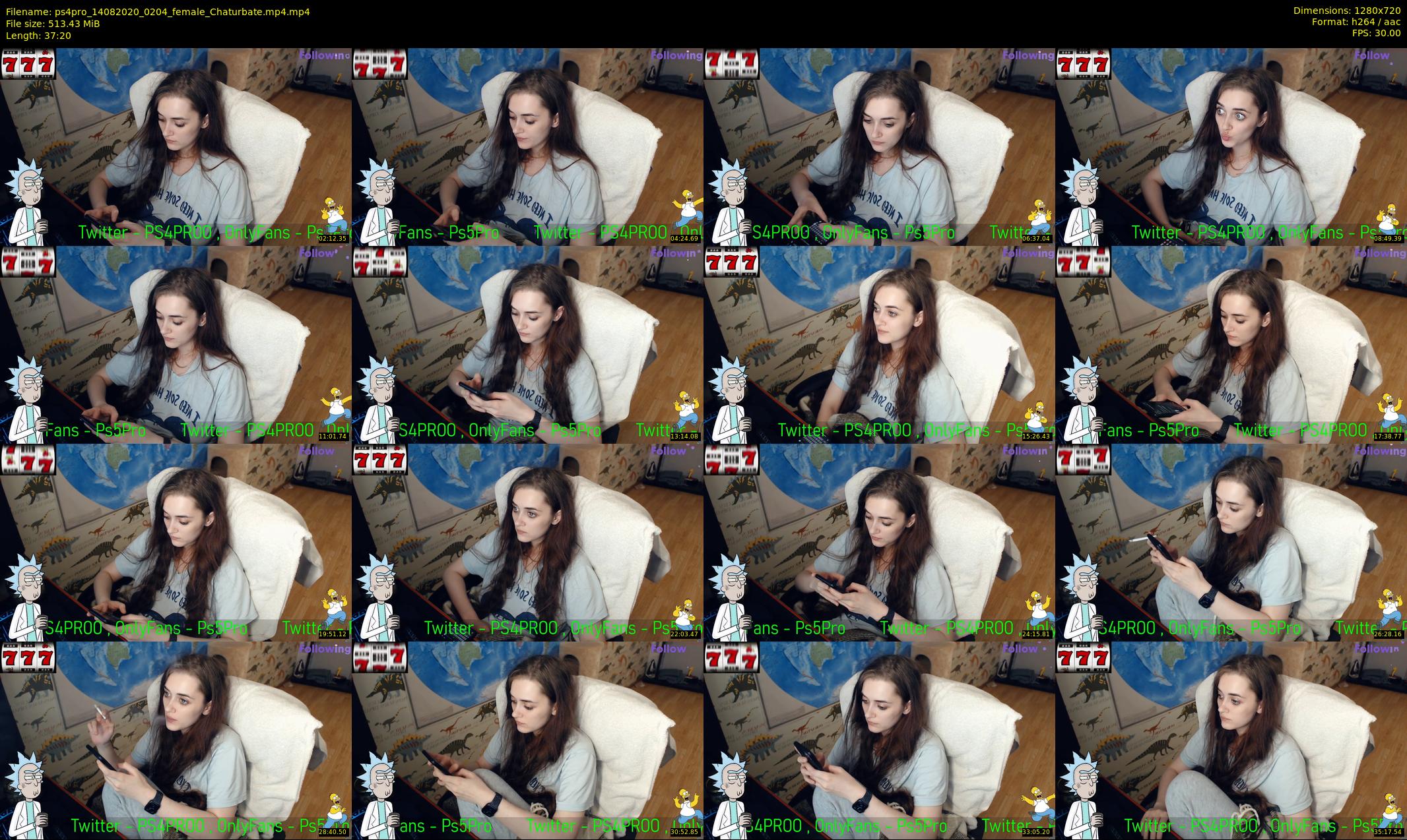 ps4pro — 38 minute Chaturbate female cam show recording, 720p, Aug 14, 2020