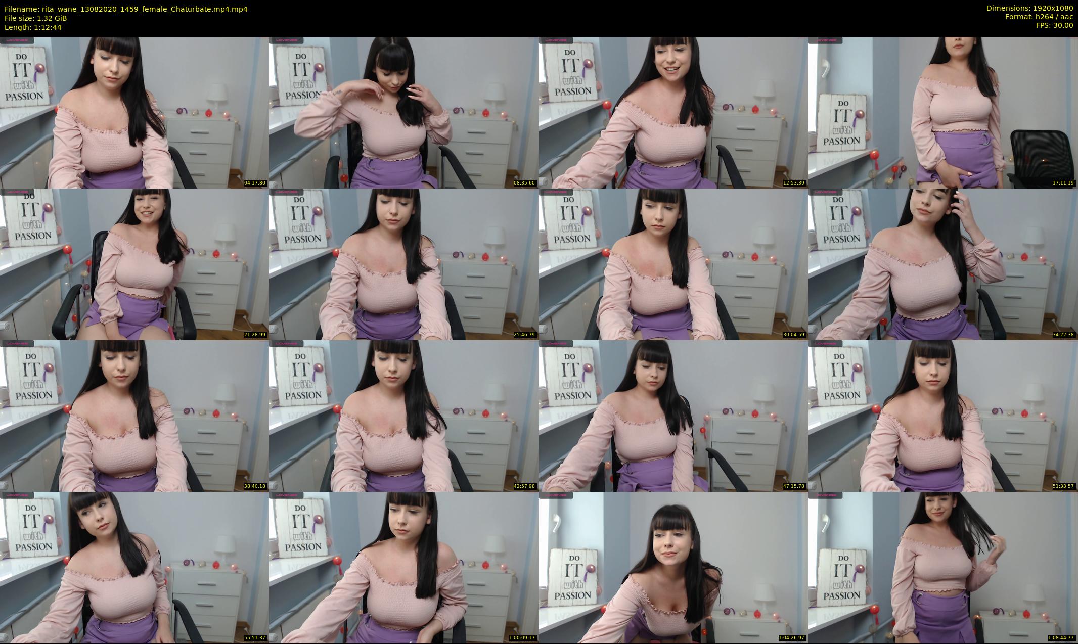 rita_wane — 73 minute Chaturbate female cam show recording, 1080p, Aug 13, 2020