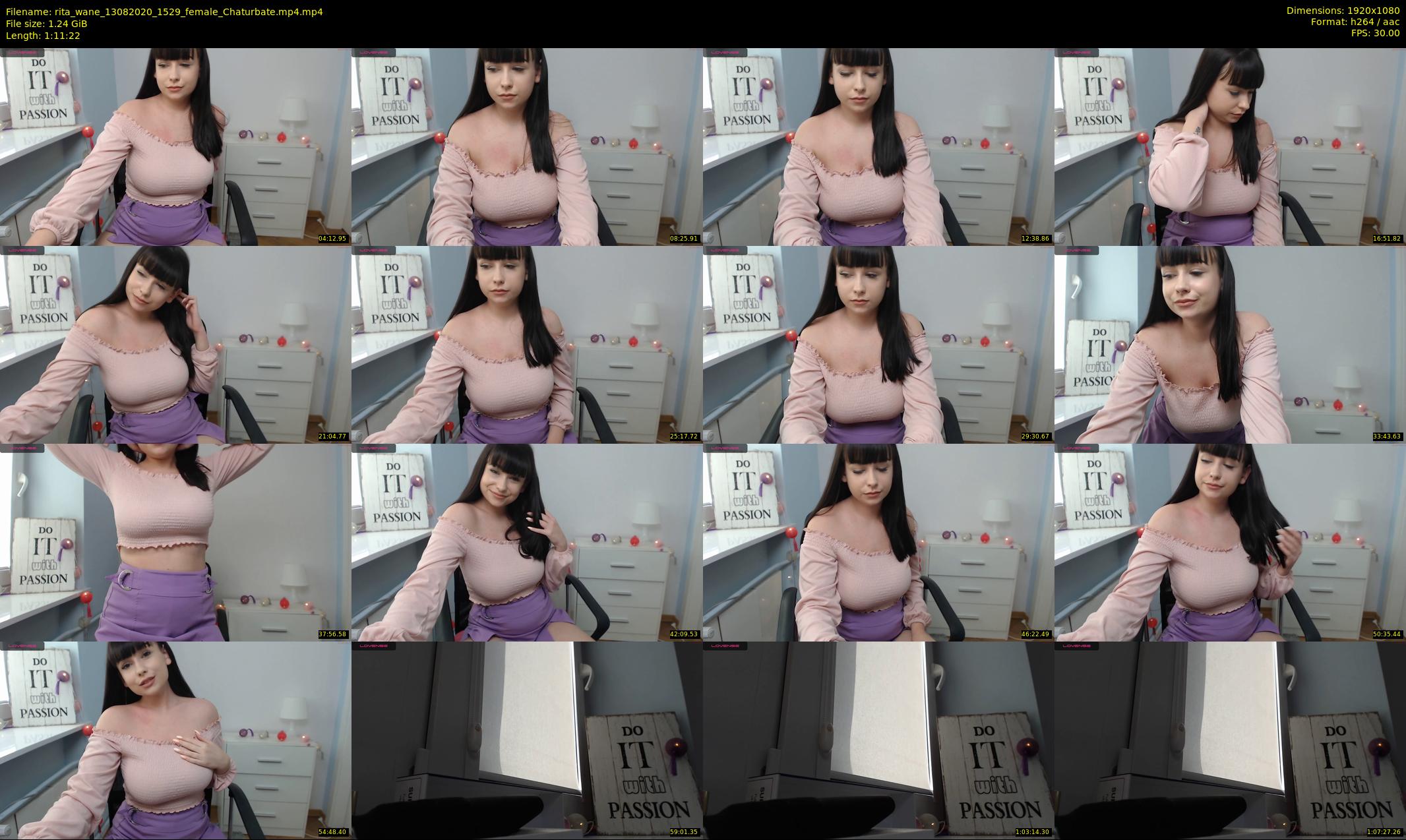 rita_wane — 72 minute Chaturbate female cam show recording, 1080p, Aug 13, 2020