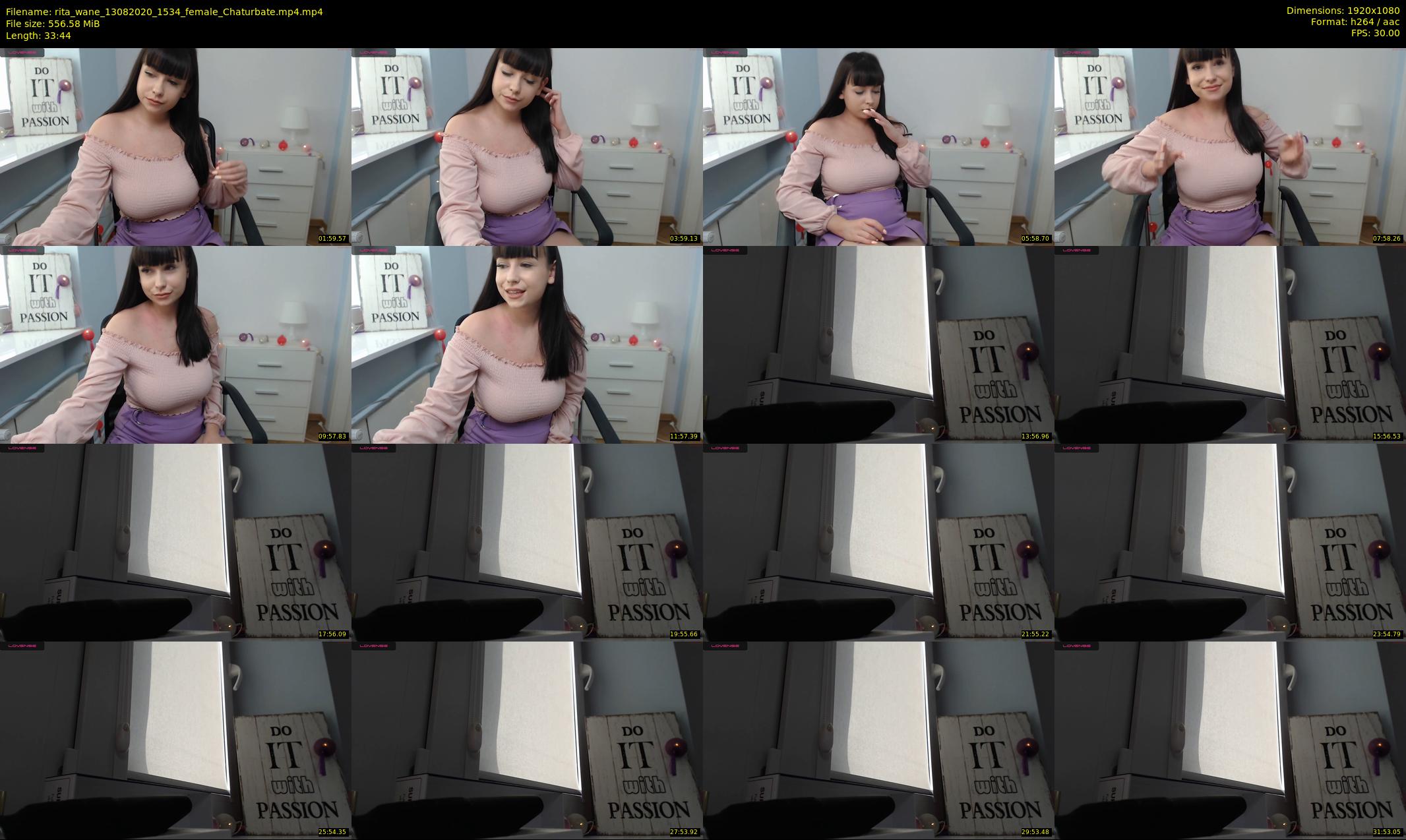 rita_wane — 34 minute Chaturbate female cam show recording, 1080p, Aug 13, 2020