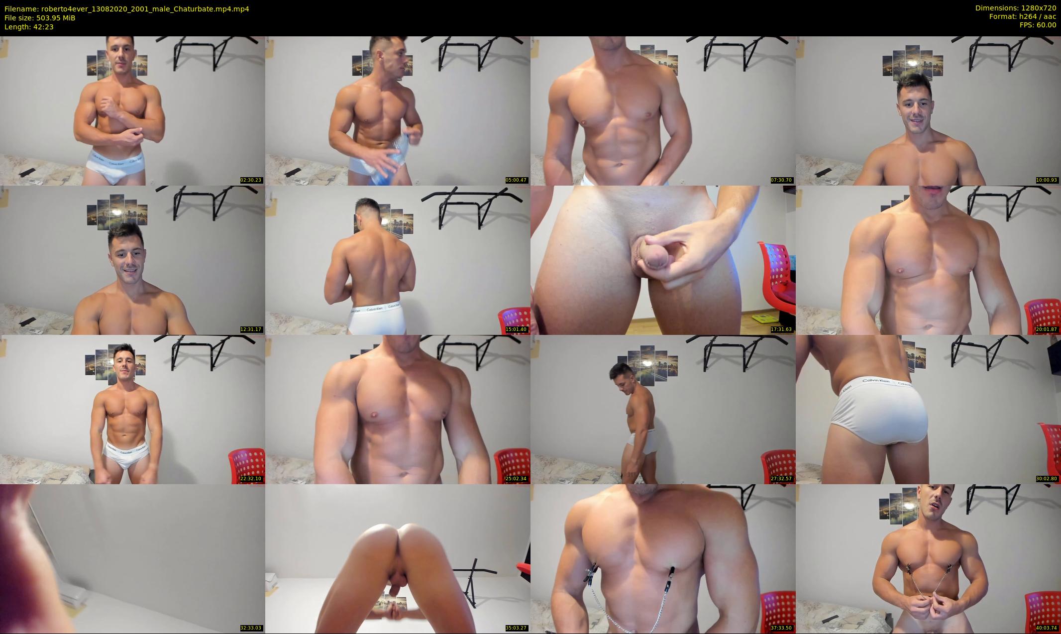 roberto4ever — 43 minute Chaturbate male cam show recording, 720p, Aug 13, 2020