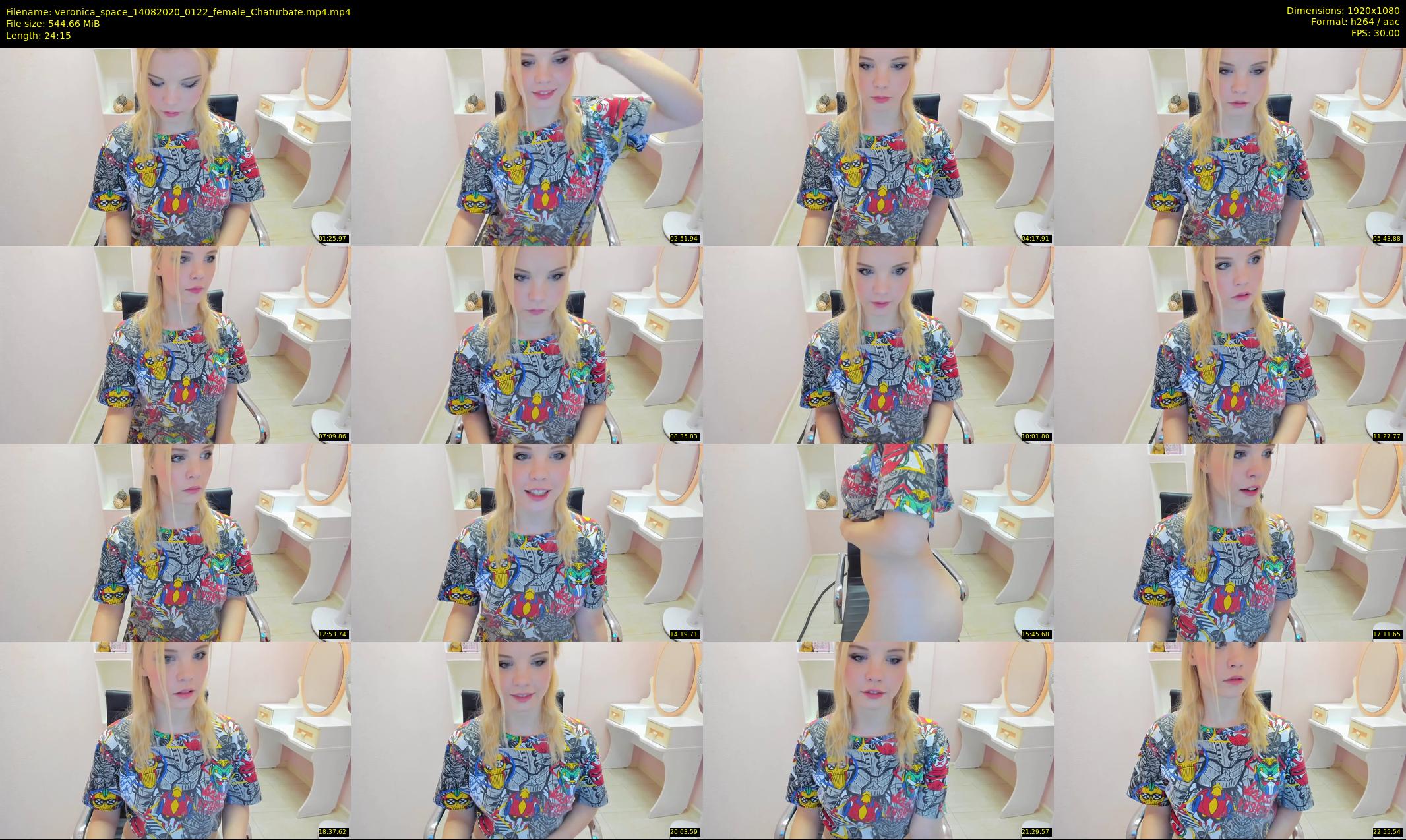 veronica_space — 25 minute Chaturbate female cam show recording, 1080p, Aug 14, 2020