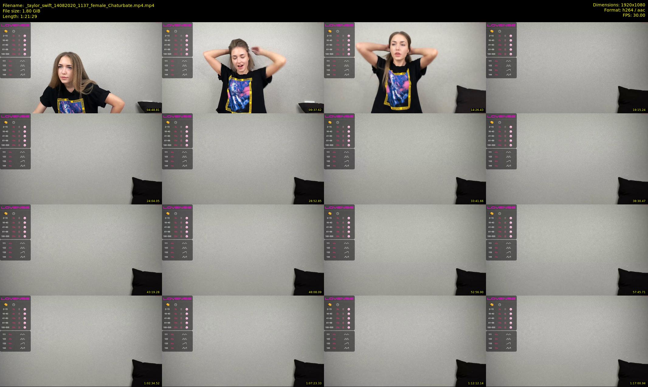 _taylor_swift — 82 minute Chaturbate female cam show recording, 1080p, Aug 14, 2020