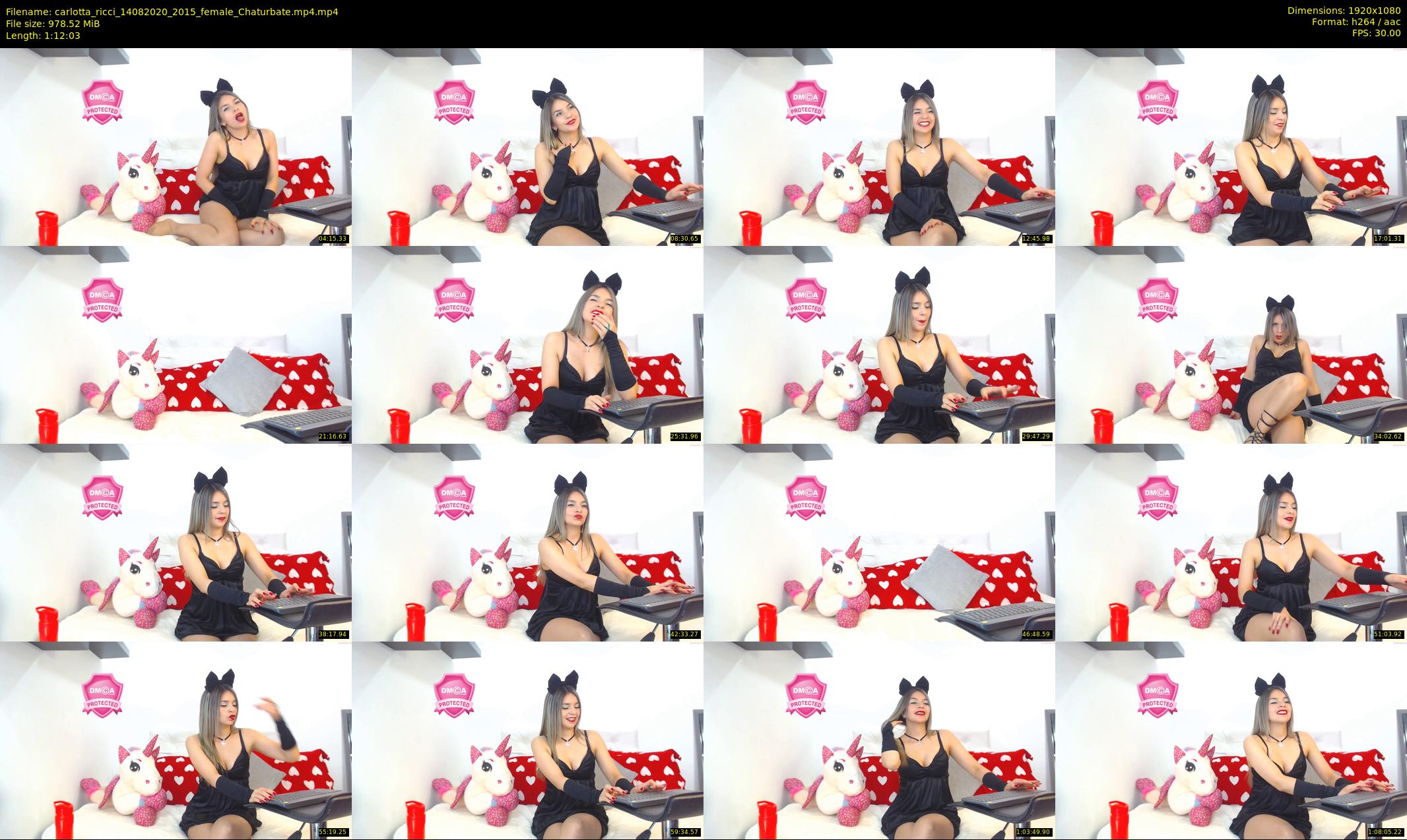 carlotta_ricci — 73 minute Chaturbate female cam show recording, 1080p, Aug 14, 2020