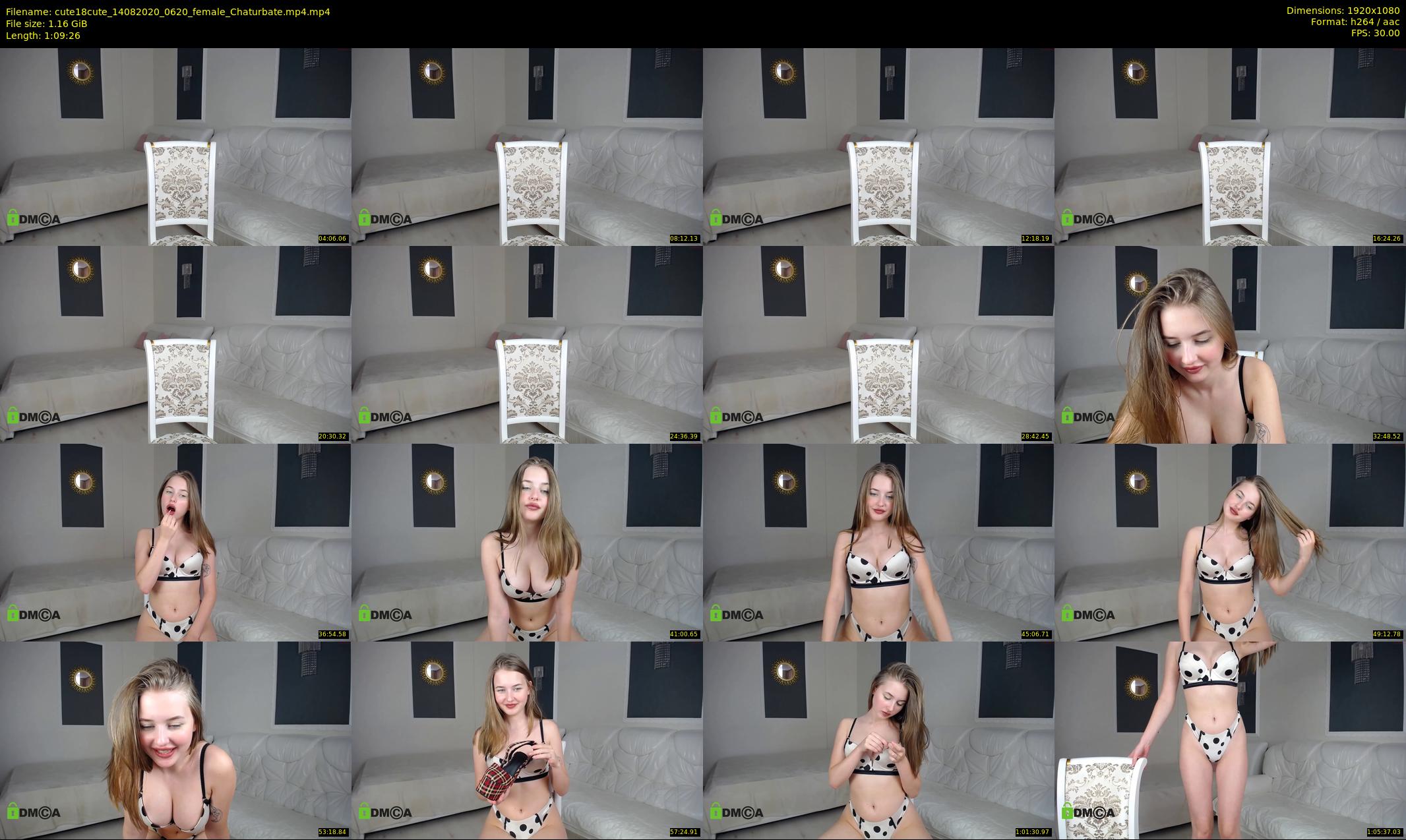 cute18cute — 70 minute Chaturbate female cam show recording, 1080p, Aug 14, 2020