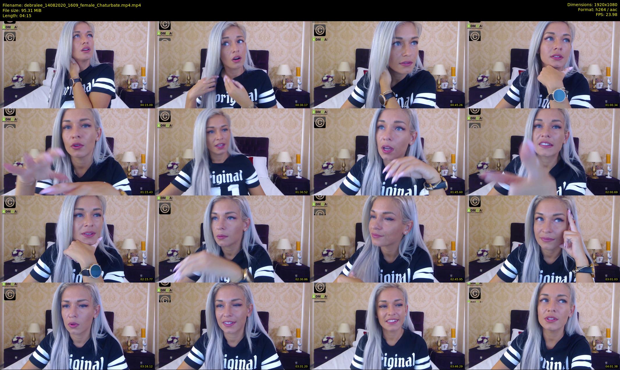 debralee — 5 minute Chaturbate female cam show recording, 1080p, Aug 14, 2020
