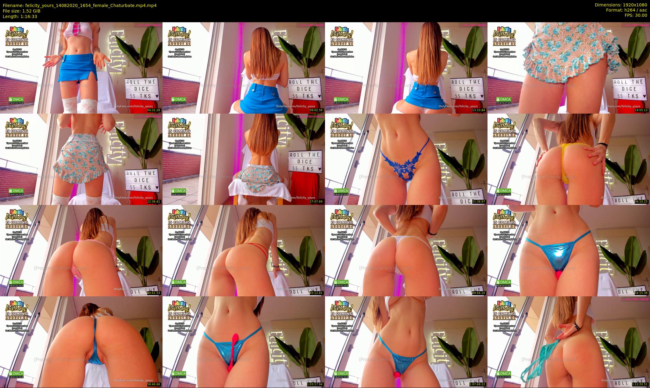felicity_yours — 77 minute Chaturbate female cam show recording, 1080p, Aug 14, 2020