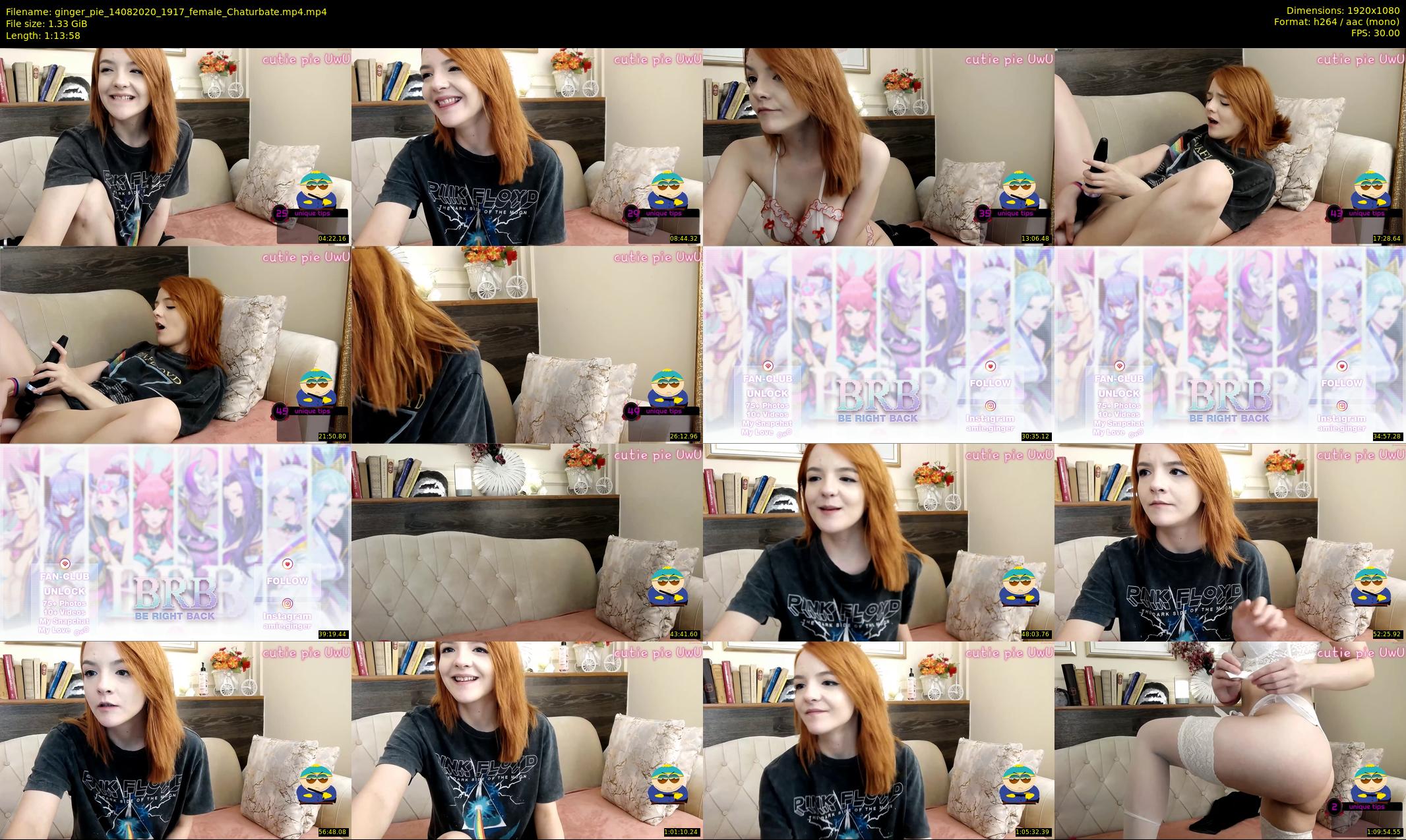 ginger_pie — 74 minute Chaturbate female cam show recording, 1080p, Aug 14, 2020