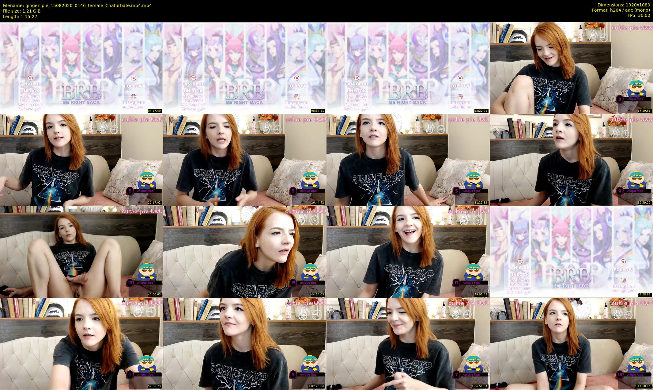 ginger_pie — 76 minute Chaturbate female cam show recording, 1080p, Aug 15, 2020