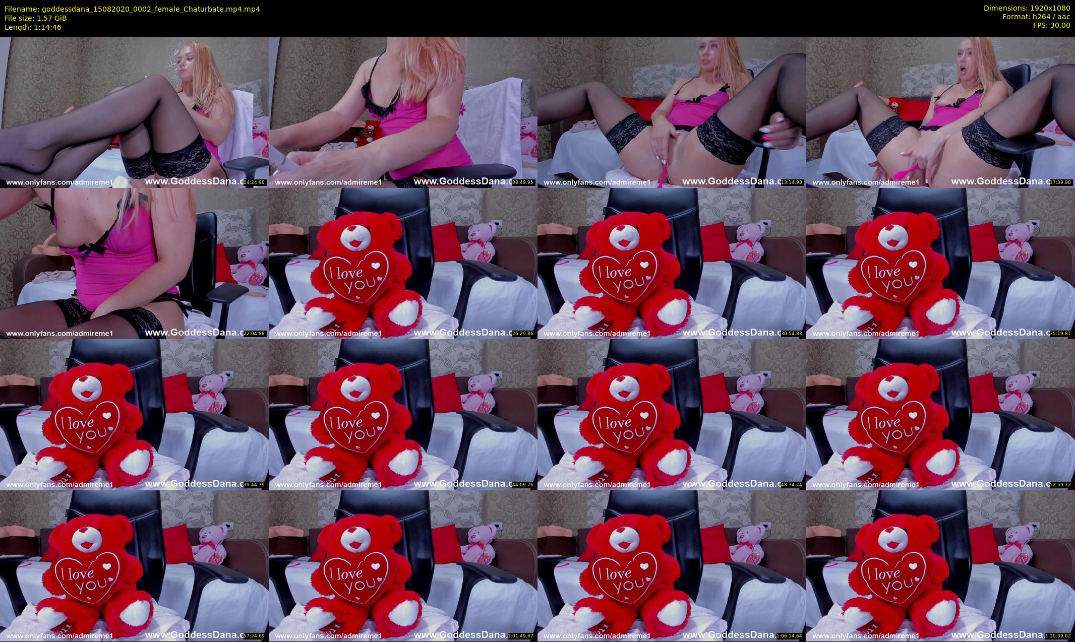 goddessdana — 75 minute Chaturbate female cam show recording, 1080p, Aug 15, 2020