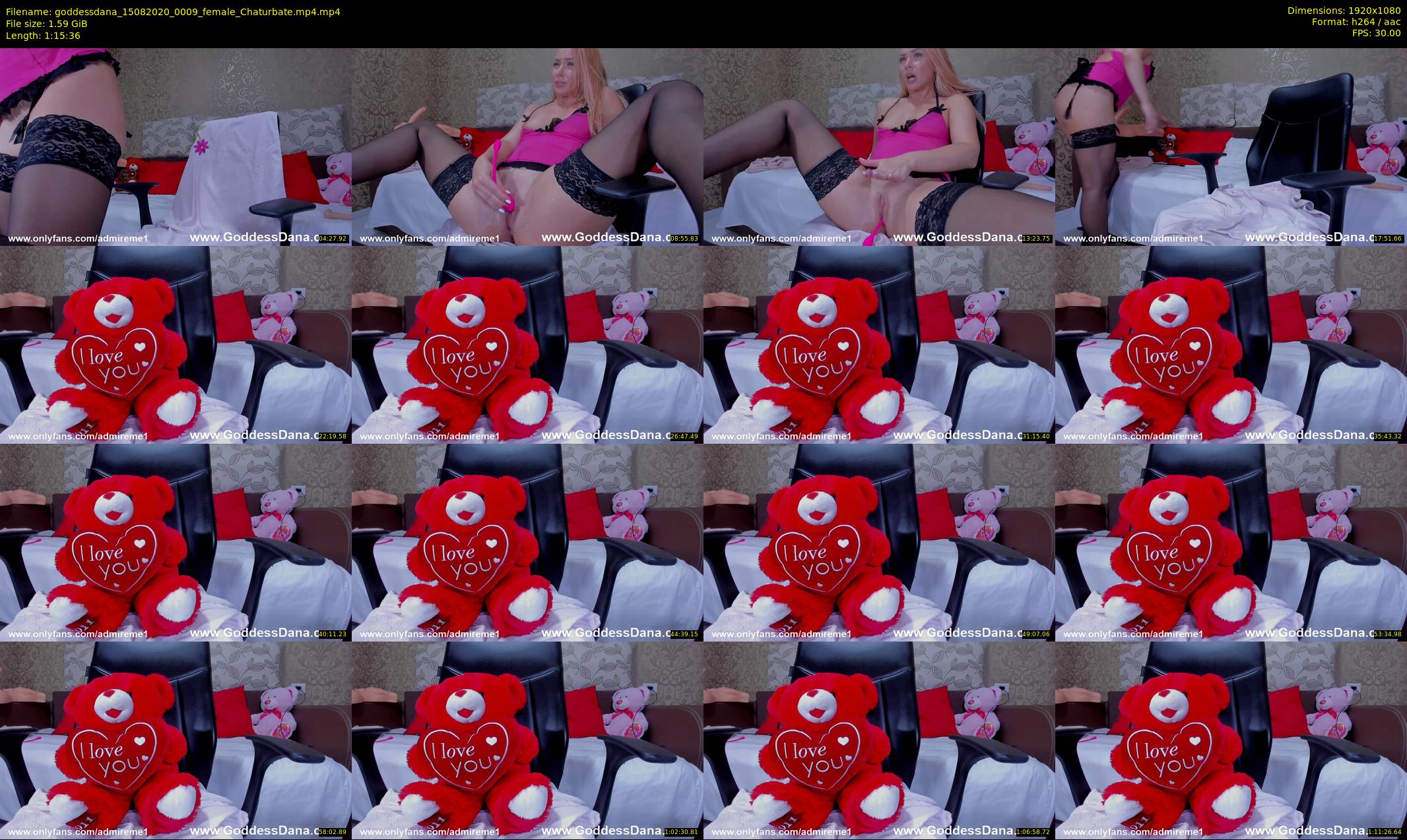goddessdana — 76 minute Chaturbate female cam show recording, 1080p, Aug 15, 2020